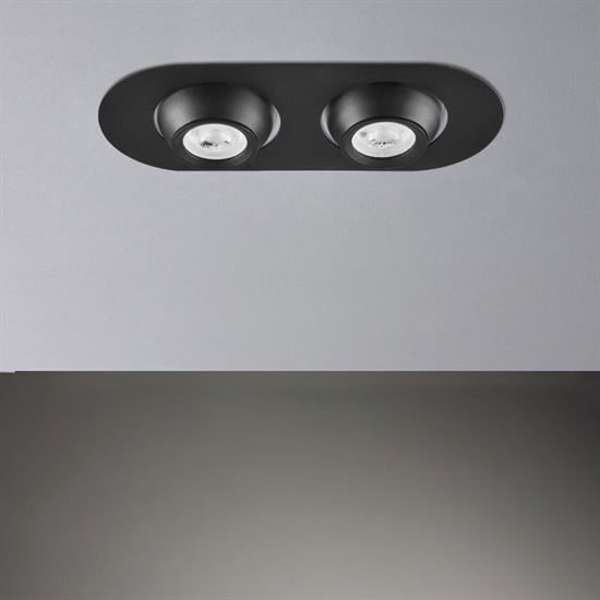 Nevo Sıva Altı İkili Led Spot Siyah ND330-2