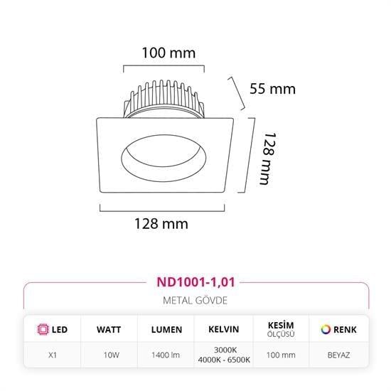 Nevo Sıva Altı Led Spot Beyaz ND1001-1