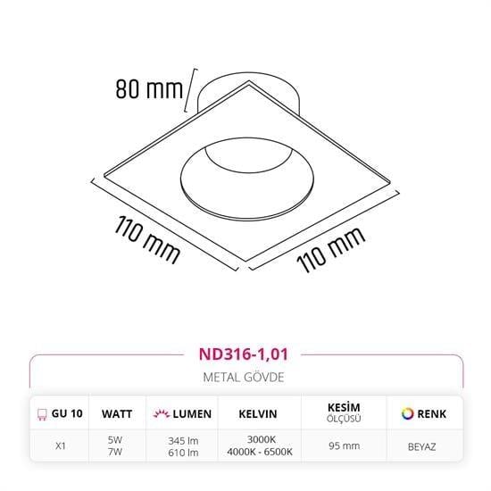 Nevo Sıva Altı Led Spot Beyaz ND316-1
