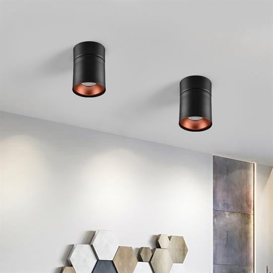 Nevo Sıva Üstü Led Spot Siyah Bakır NS242-2