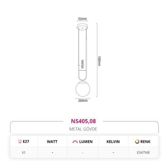 Nevo Tekli Sarkıt Eskitme NS405