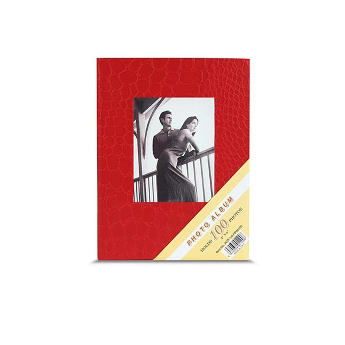 10x15 cm 100'lük Deri Desenli Fotoğraf Albümü