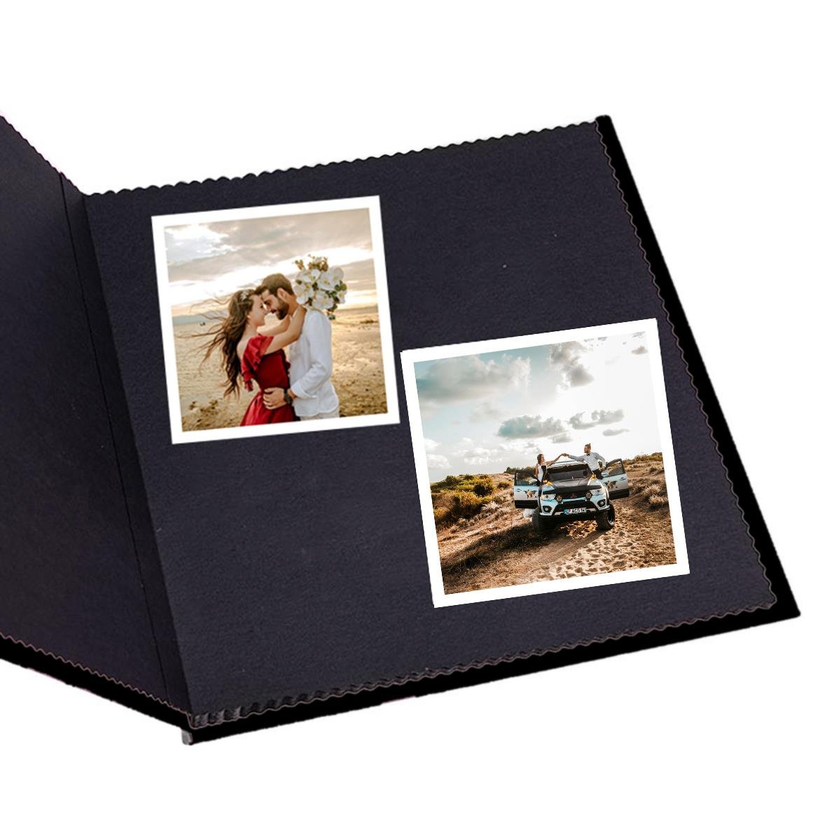 Her Şey Seninle Güzel Yazılı Anı Defteri - 20 Adet 10x10 Cm Solmaz Fotoğraf Baskı, Beyaz Jel Kalem ve Bant Hediye (tasarla, yapıştır, oluştur ) 