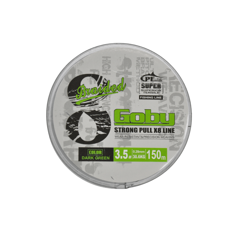 FishPro | FishPro Goby 150m X8 Dark Green İp Misina - 0.06 MM