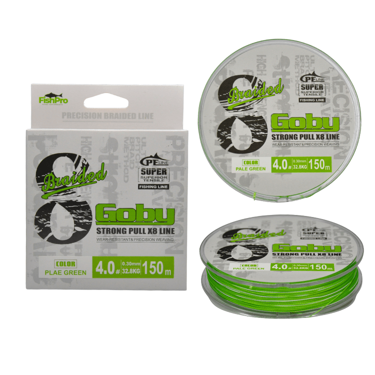 FishPro | FishPro Goby 150m X8 Pale Green İp Misina - 0.06 MM