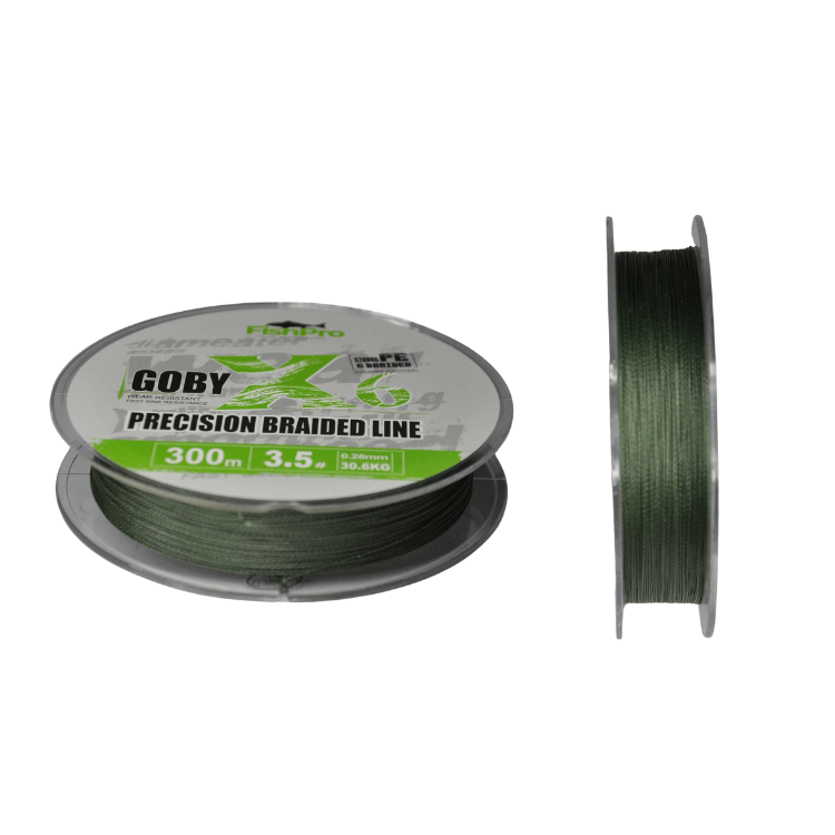 FishPro | FishPro Goby 300m X6 Dark Green İp Misina - 0.10 MM
