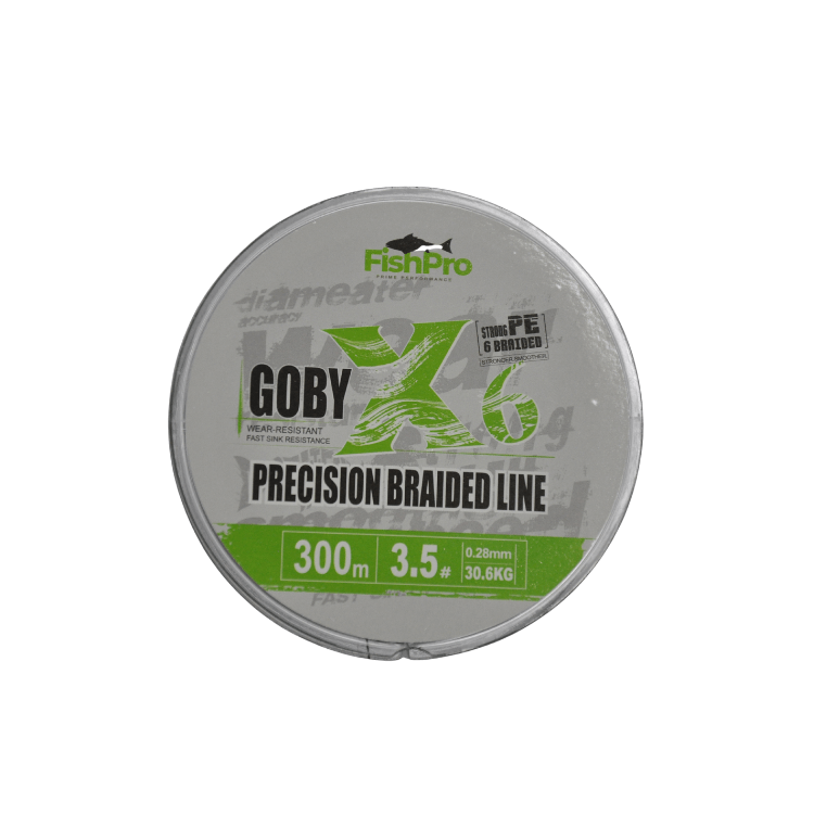 FishPro | FishPro Goby 300m X6 Dark Green İp Misina - 0.10 MM