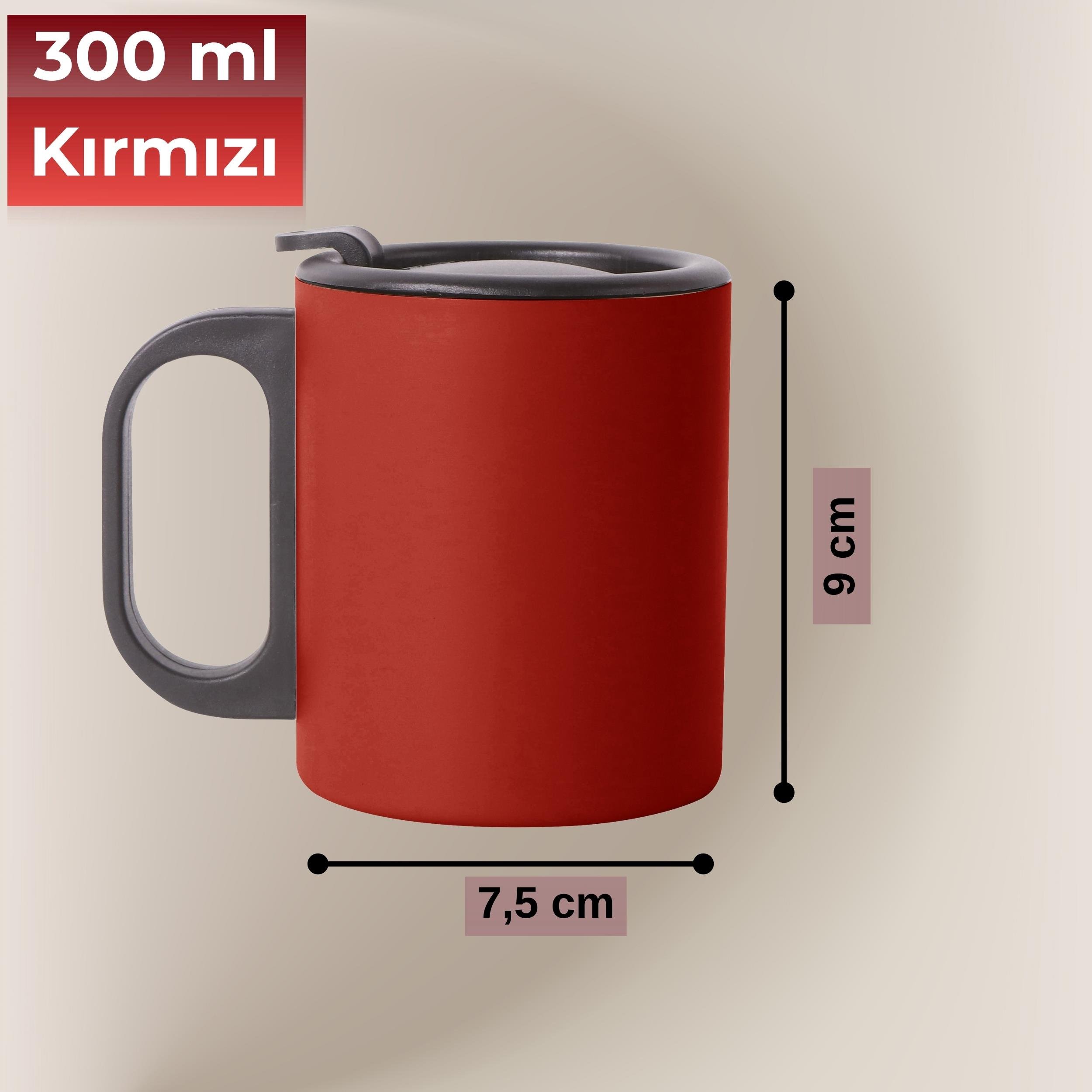  2li Set Paslanmaz Çelik Mug, Paslanmaz Çelik Termos Bardak-300 ml