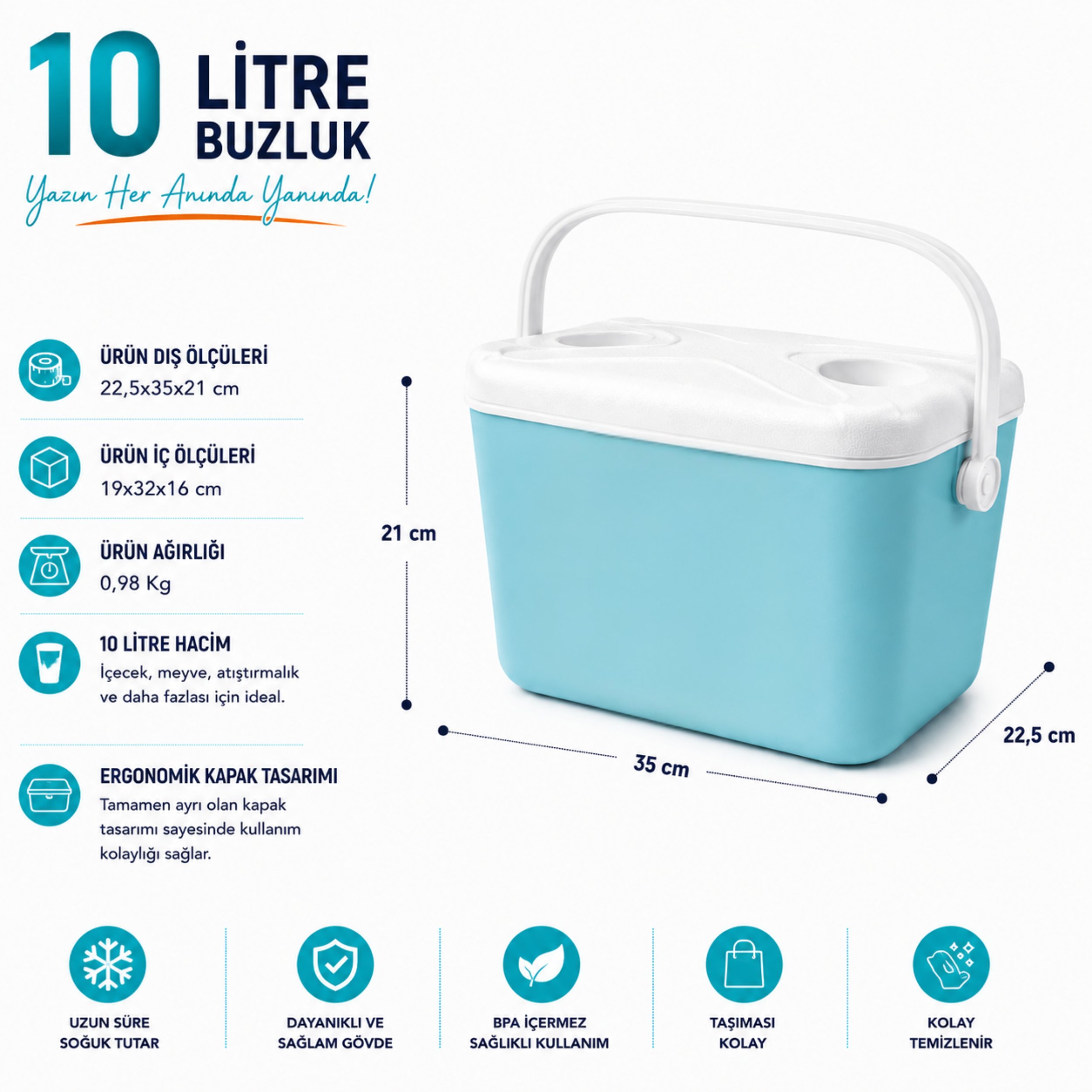 10 LT BUZZY BUZLUK TERMOS (1180 COOLER BOX)