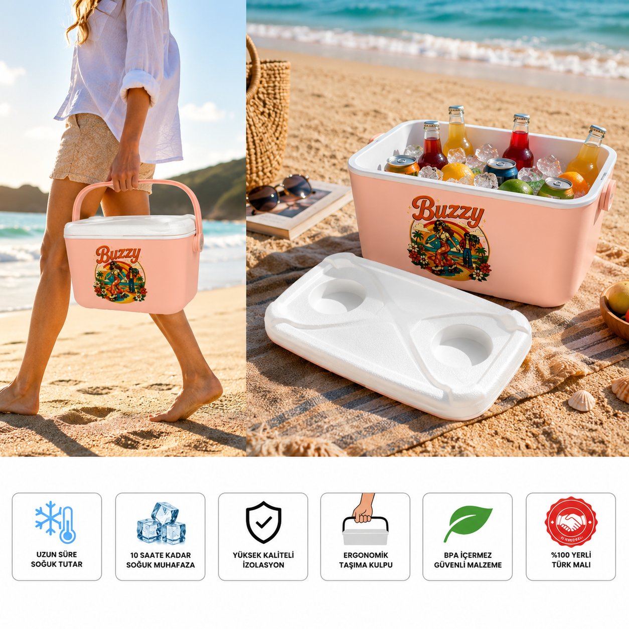 10 LT BUZZY RETRO BUZLUK TERMOS (1180 COOLER BOX)