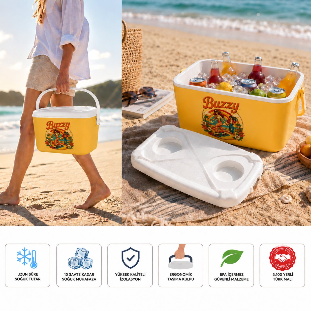 10 LT BUZZY RETRO BUZLUK TERMOS (1180 COOLER BOX)