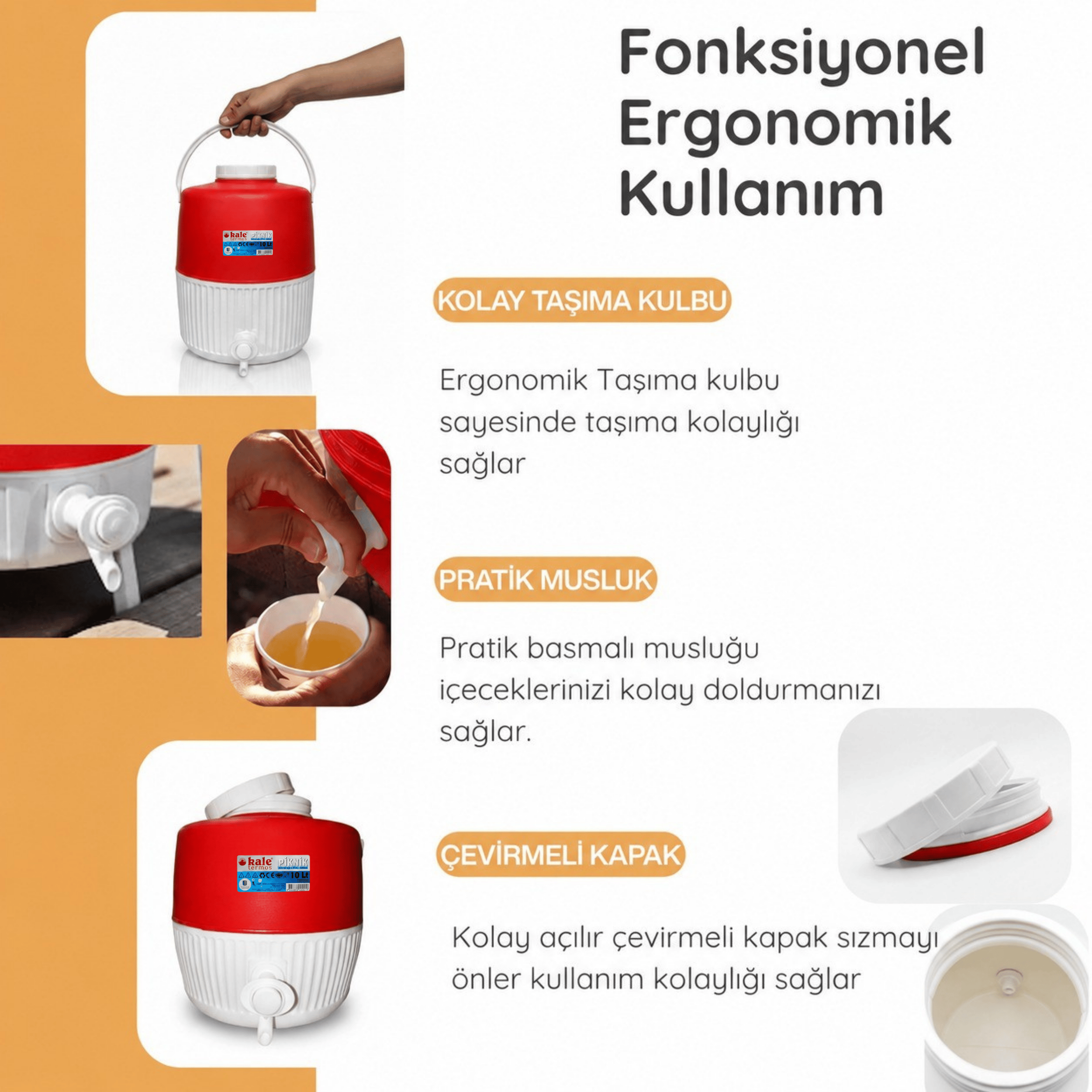 10 Lt Piknik Termos (1002 Super Picnic Cooler Jug)