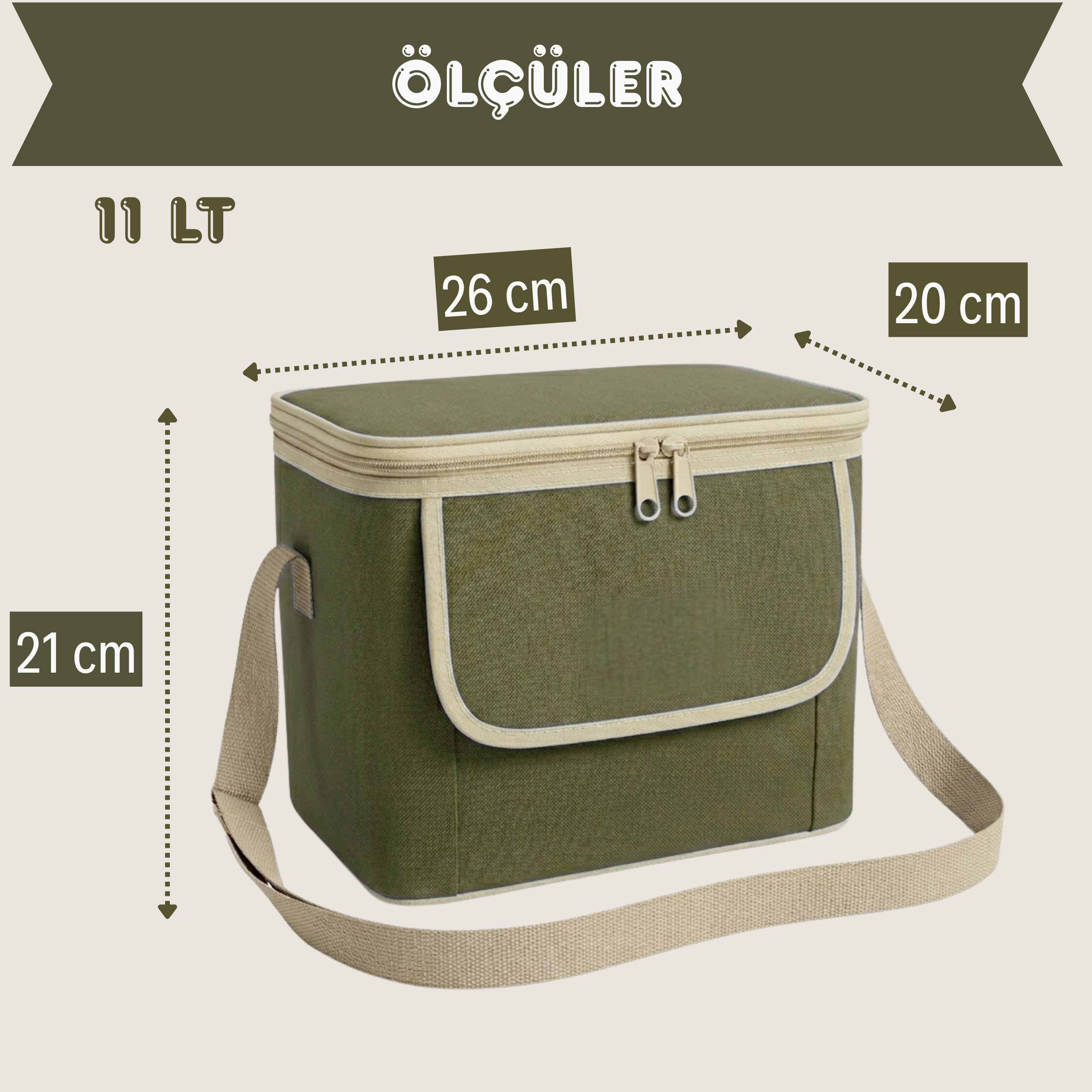 11 LT Midi Lux Outdoor Kamp Termal Çanta