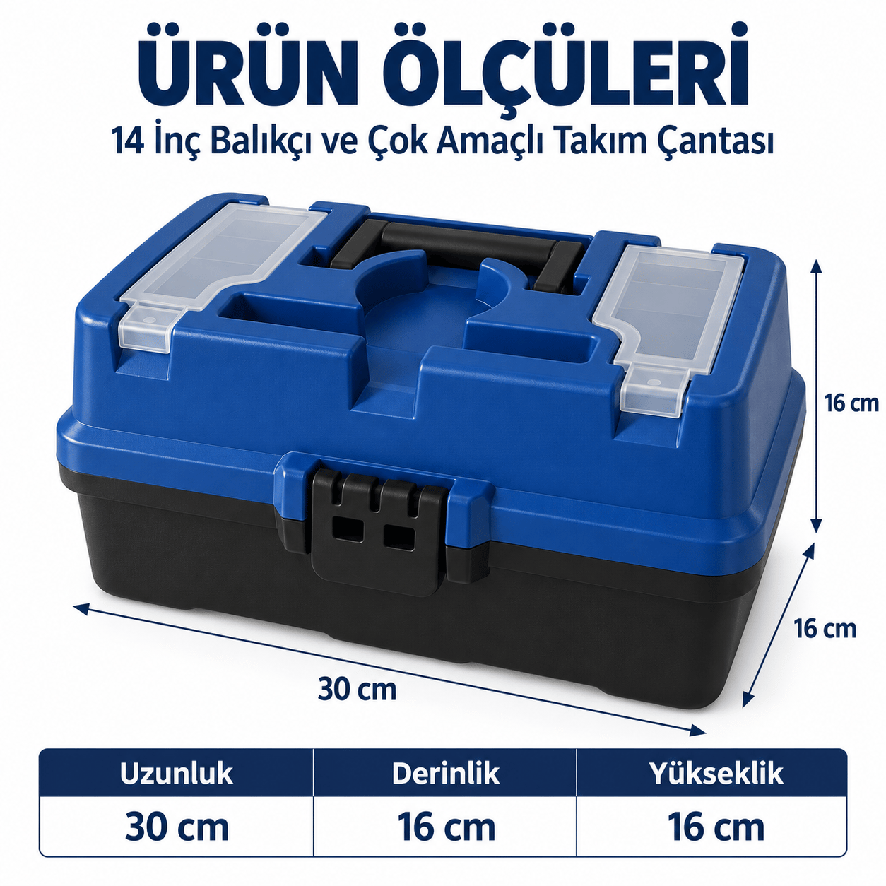14 İnç Balıkçı ve Çok Amaçlı Takım Çantası