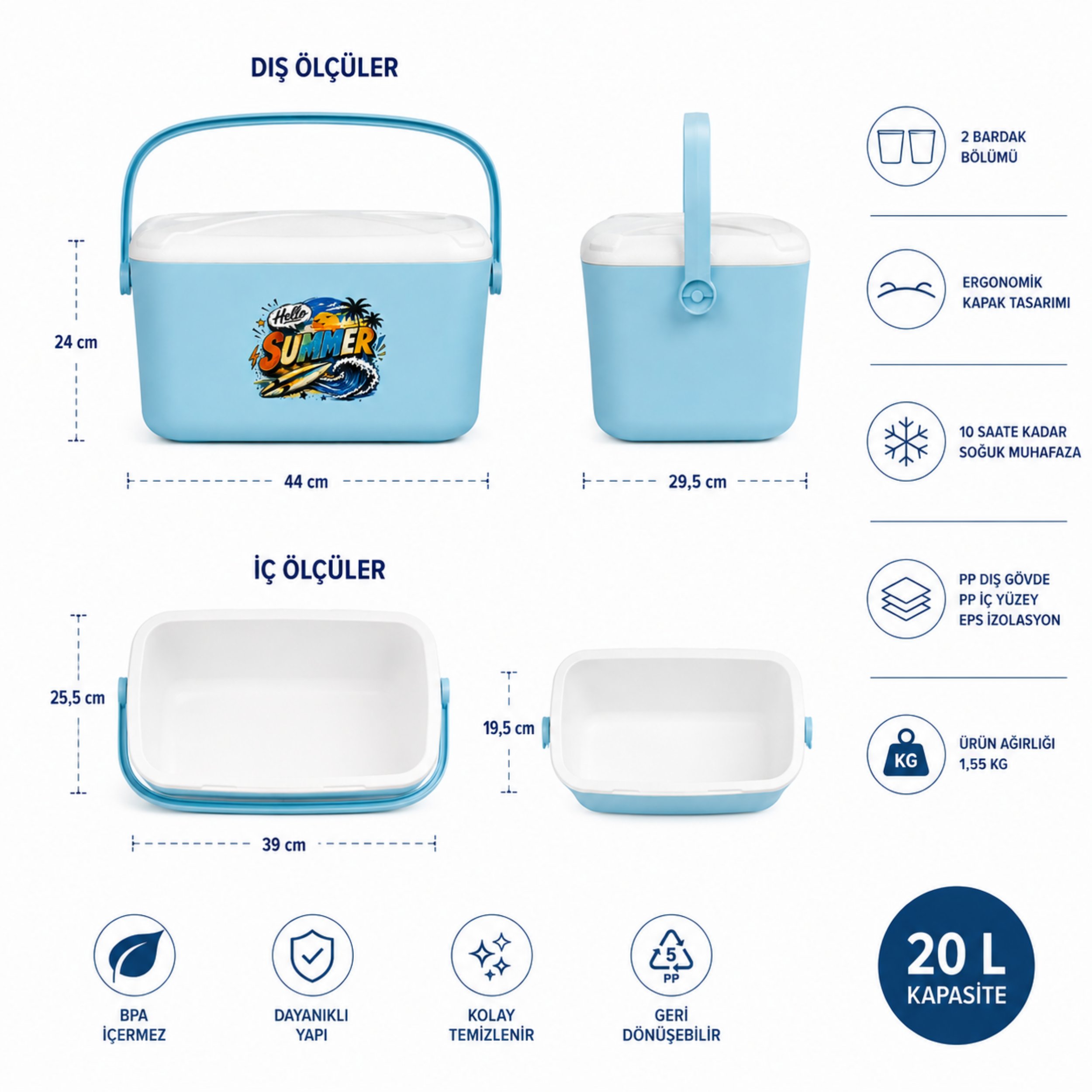 20 LT BUZZY RETRO BUZLUK TERMOS (1179 COOLER BOX)