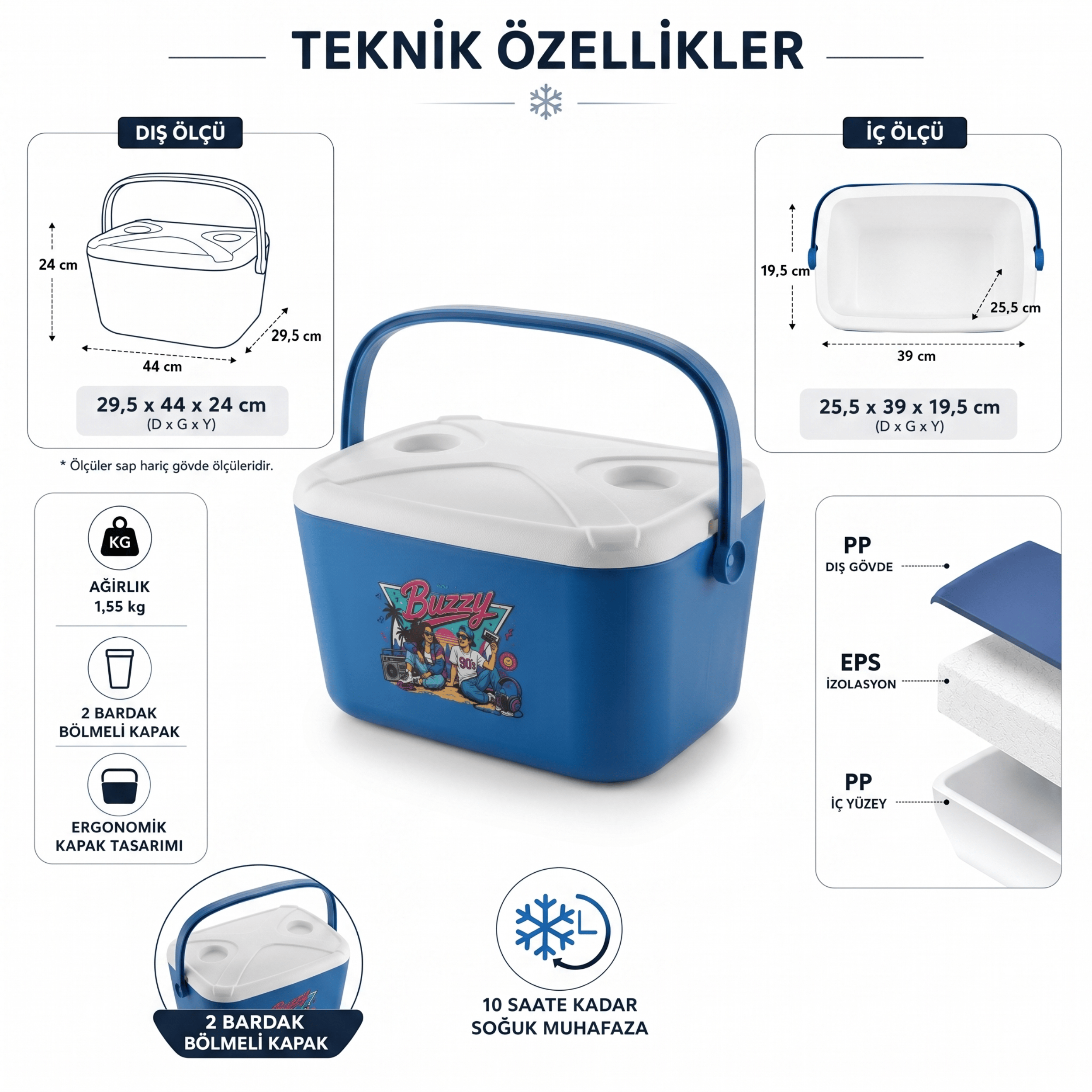20 LT BUZZY RETRO BUZLUK TERMOS (1179 COOLER BOX)