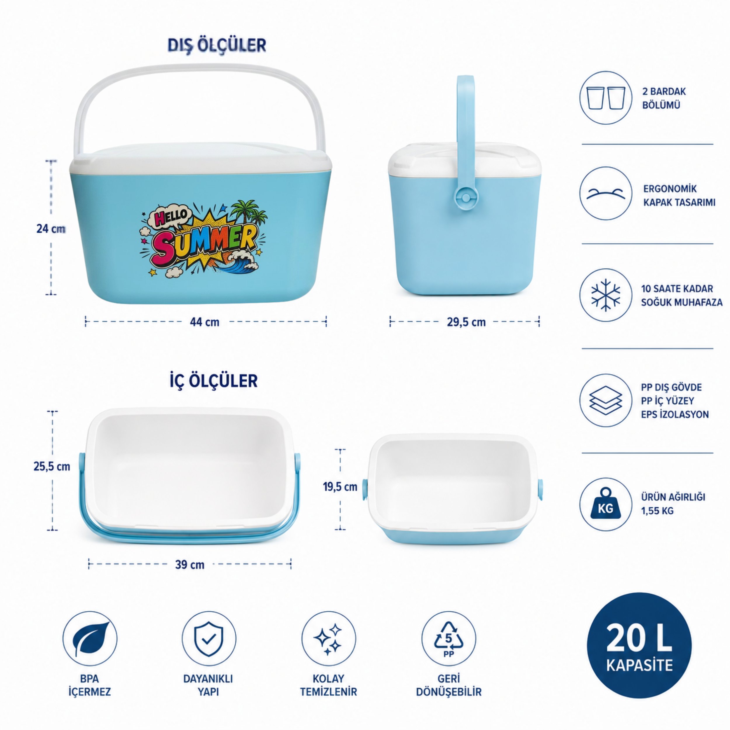 20 LT BUZZY RETRO BUZLUK TERMOS (1179 COOLER BOX)