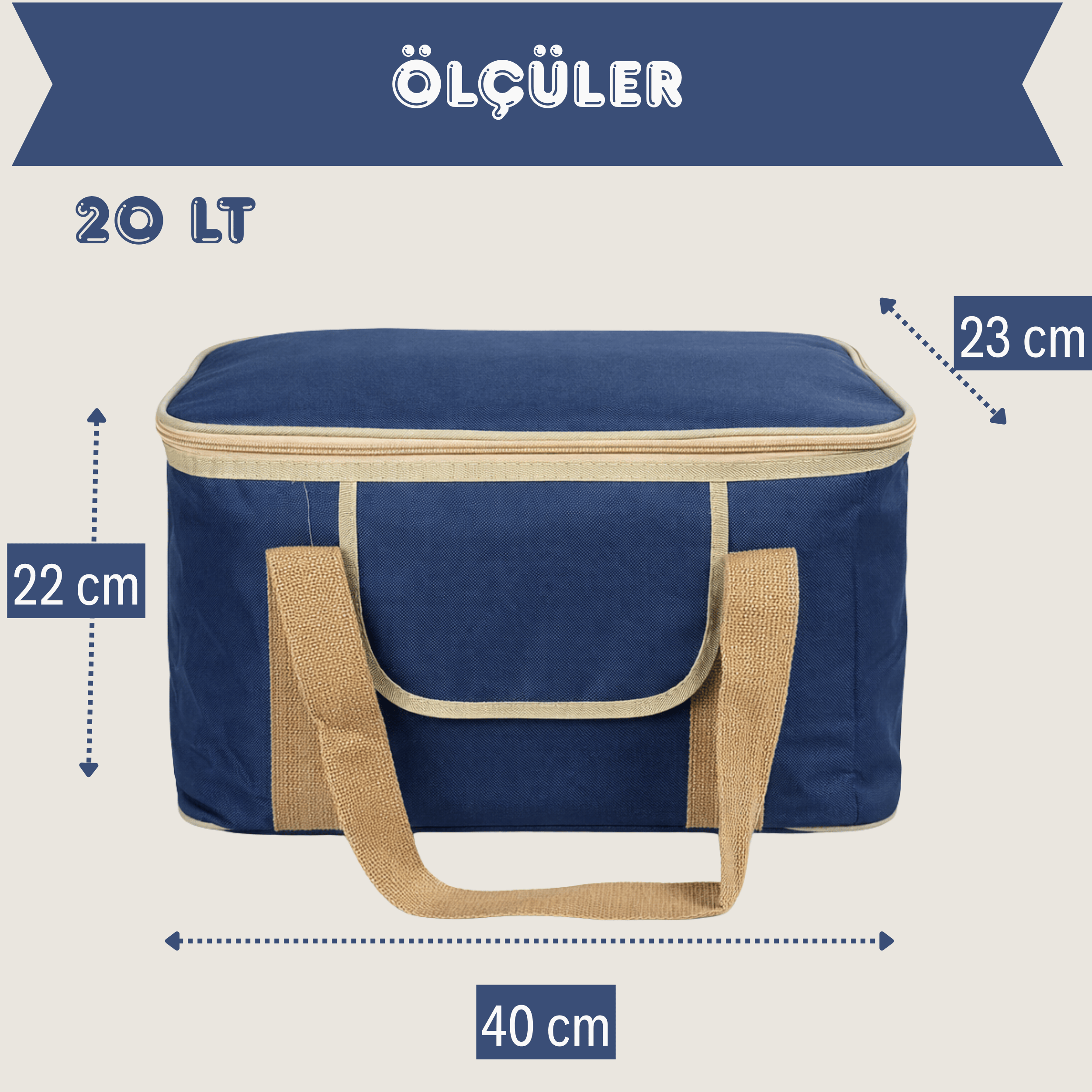 20 LT Eco Lüx Termal Çanta -Piknik Çantası,Soğutucu Buzluk Çanta