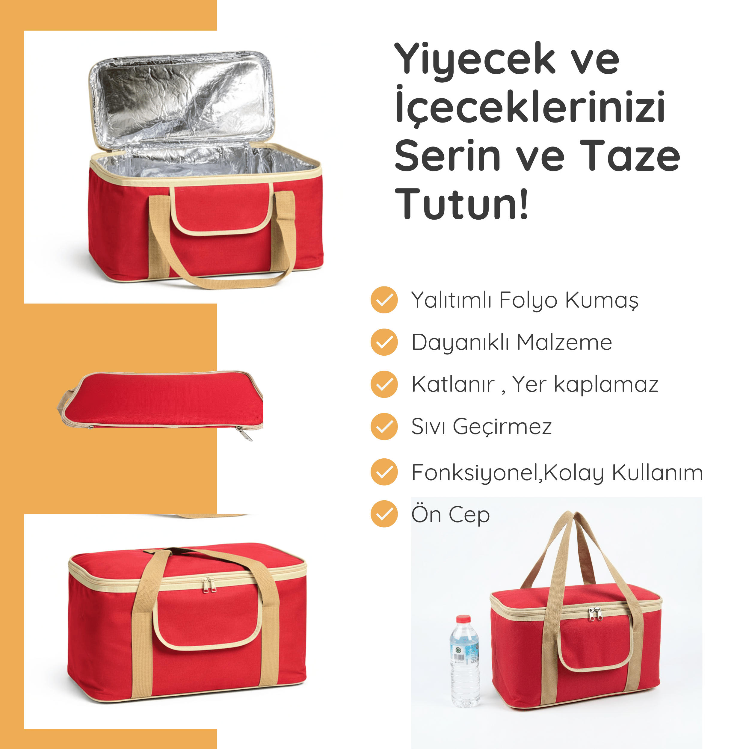 20 LT Eco Lüx Termal Çanta -Piknik Çantası,Soğutucu Buzluk Çanta