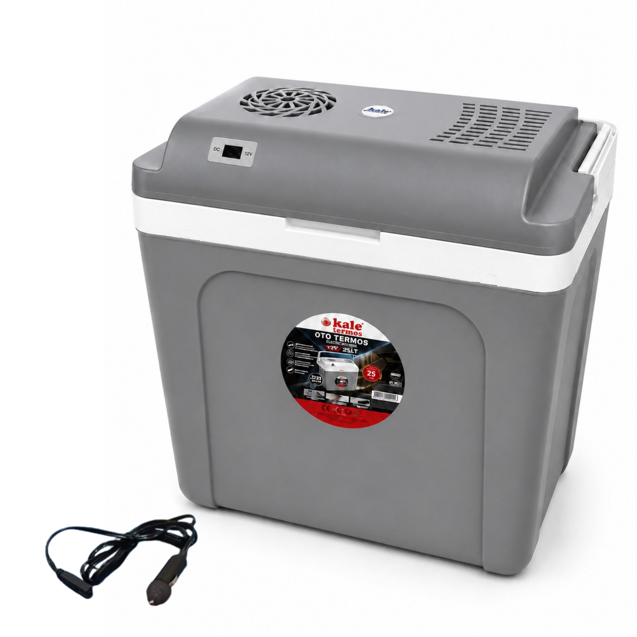 25 Litre 12v Oto Buzdolabı Termos- Portatif, Elektrikli, Oto Şarj Kablolu( 1050 Thermoelectric Cooler 12v.)