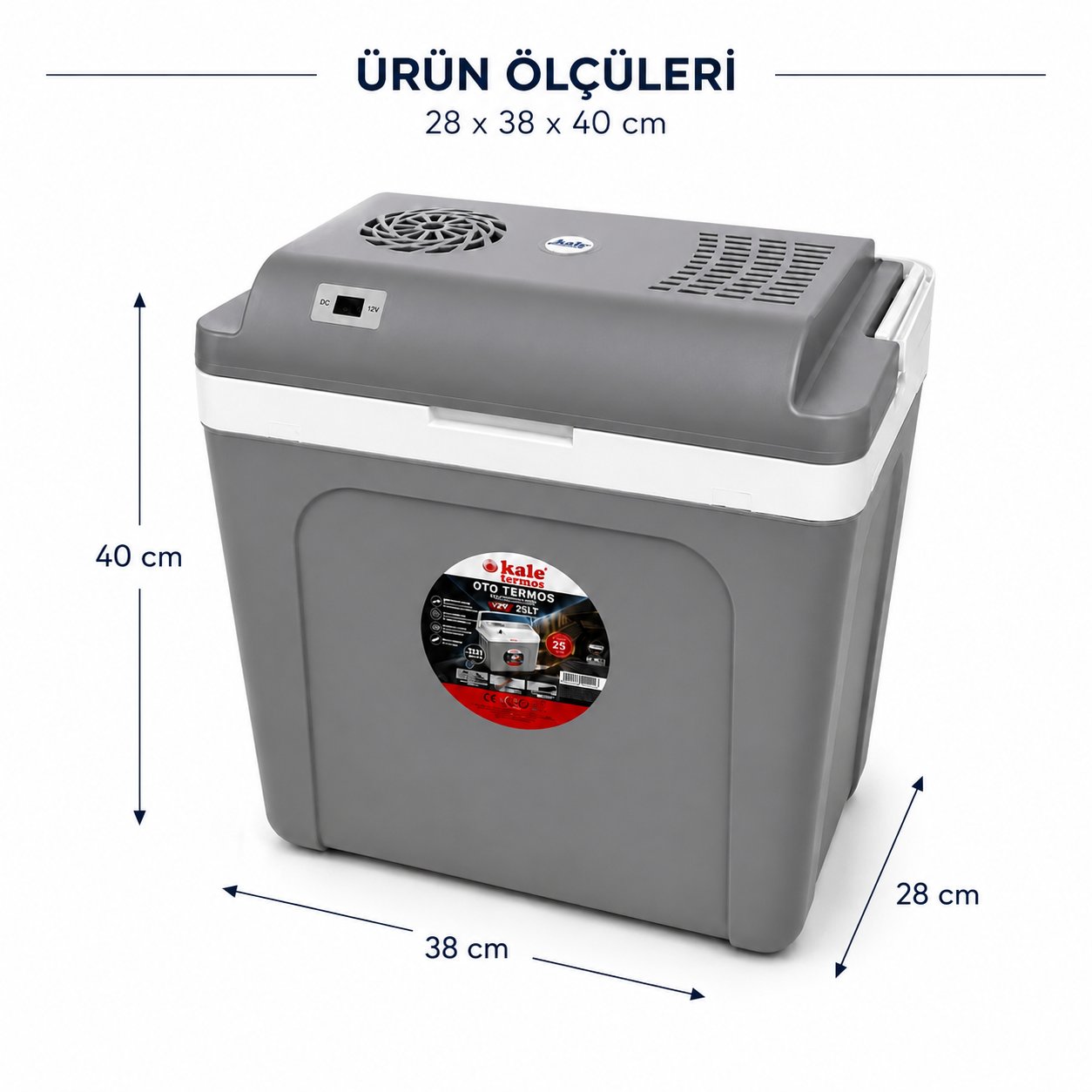 25 Litre 12v Oto Buzdolabı Termos- Portatif, Elektrikli, Oto Şarj Kablolu( 1050 Thermoelectric Cooler 12v.)