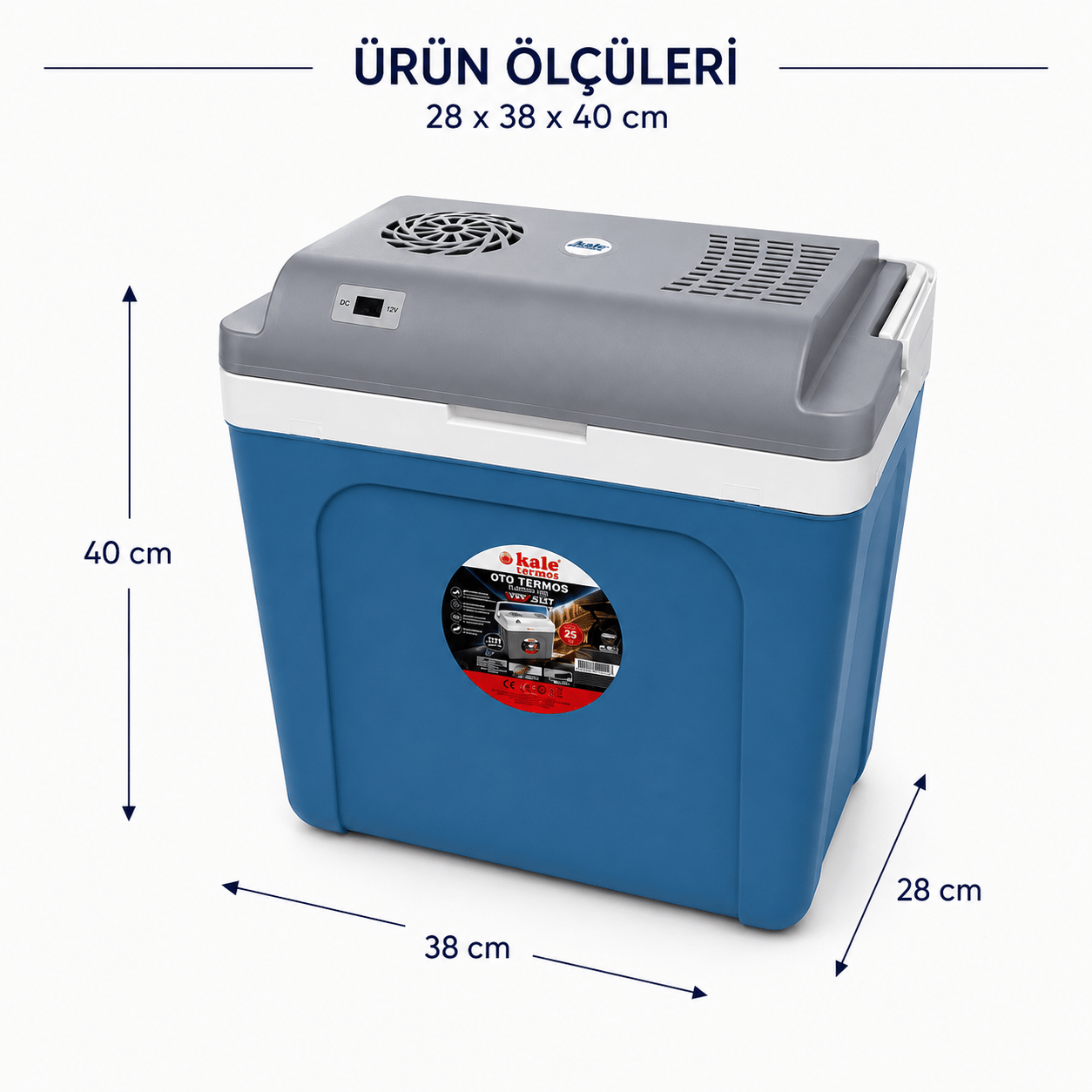 25 Litre 12v Oto Buzdolabı Termos- Portatif, Elektrikli, Oto Şarj Kablolu( 1050 Thermoelectric Cooler 12v.)