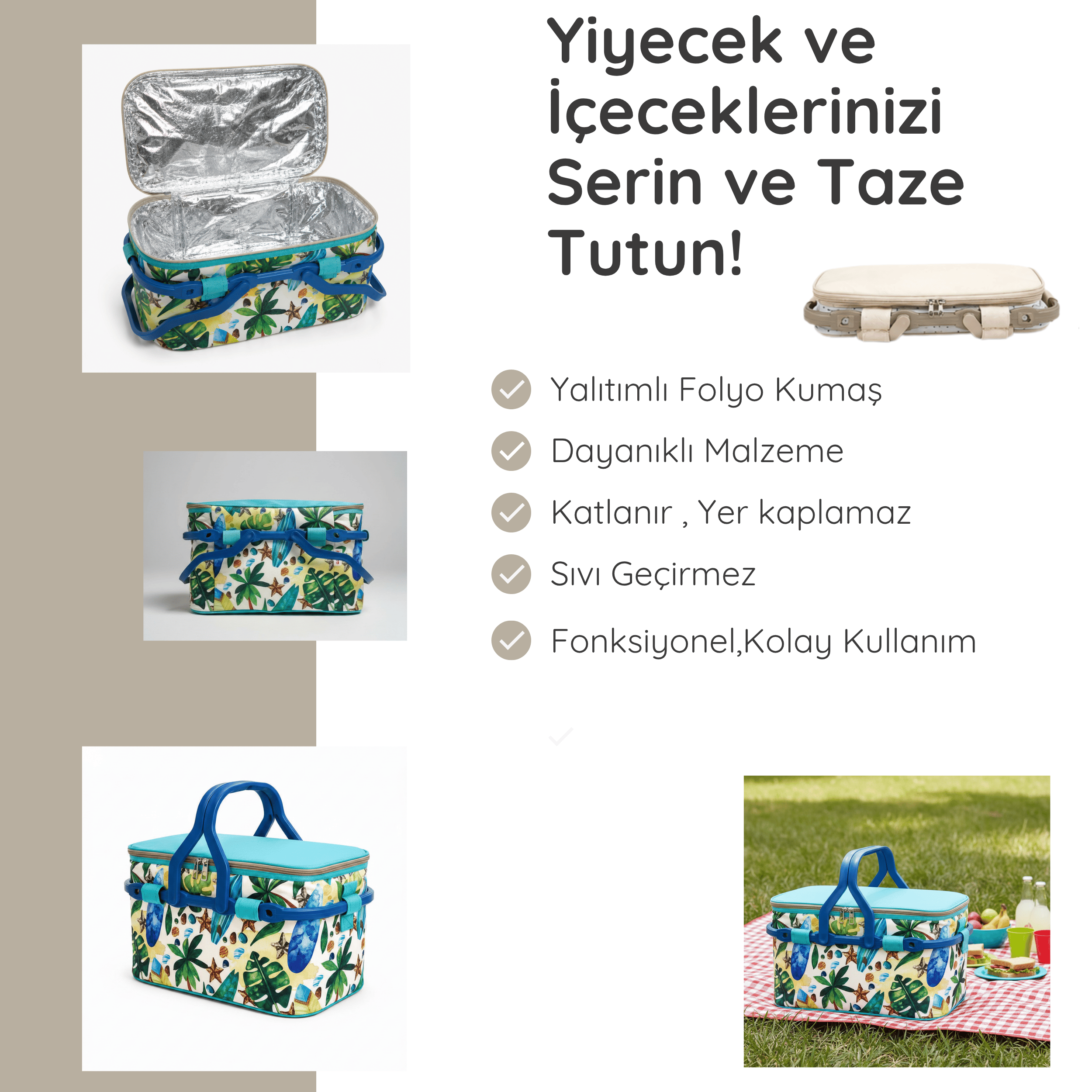25 LT PİKNİK SEPETİ ( 1308 PİCNİC BAG  )