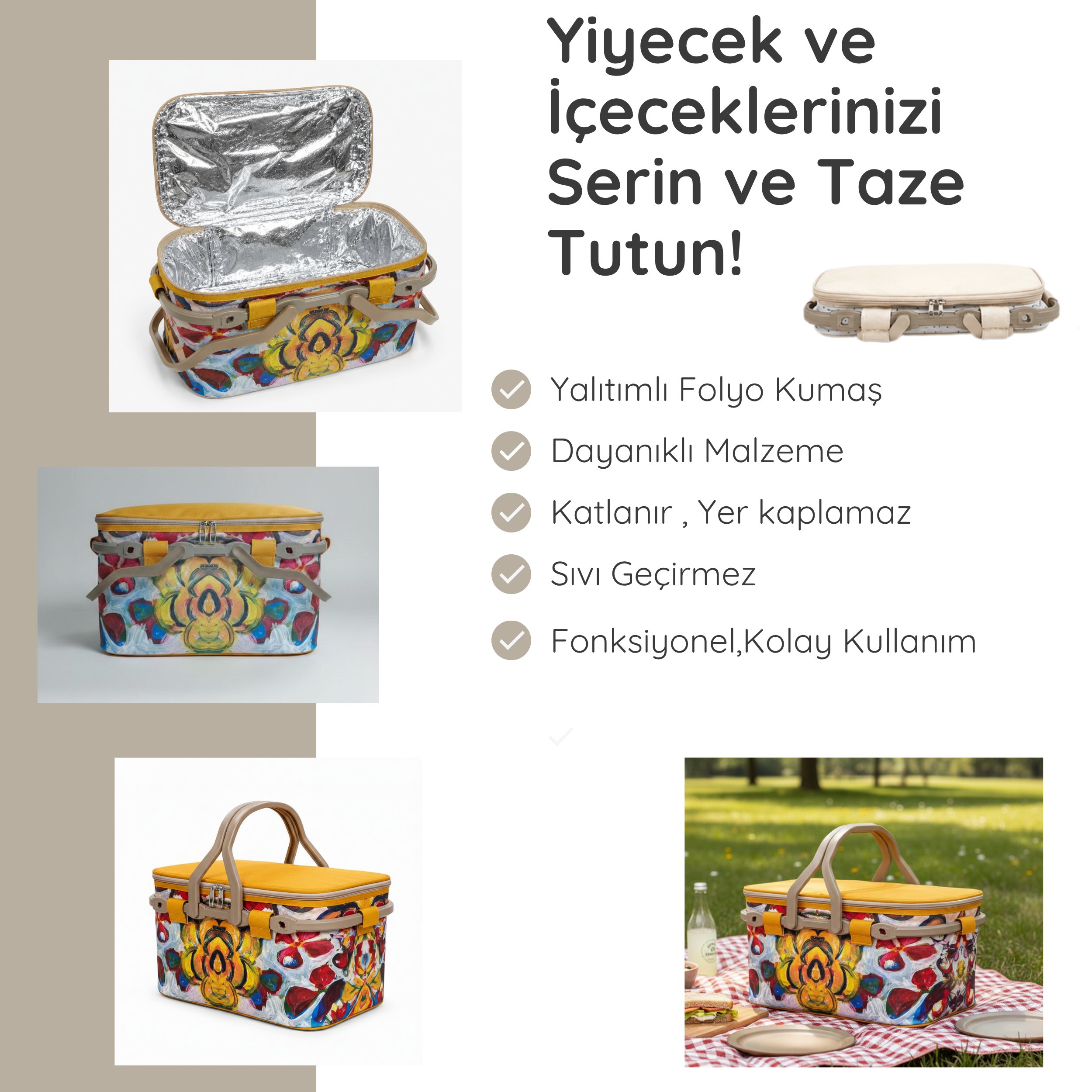 25 LT PİKNİK SEPETİ ( 1308 PİCNİC BAG  )