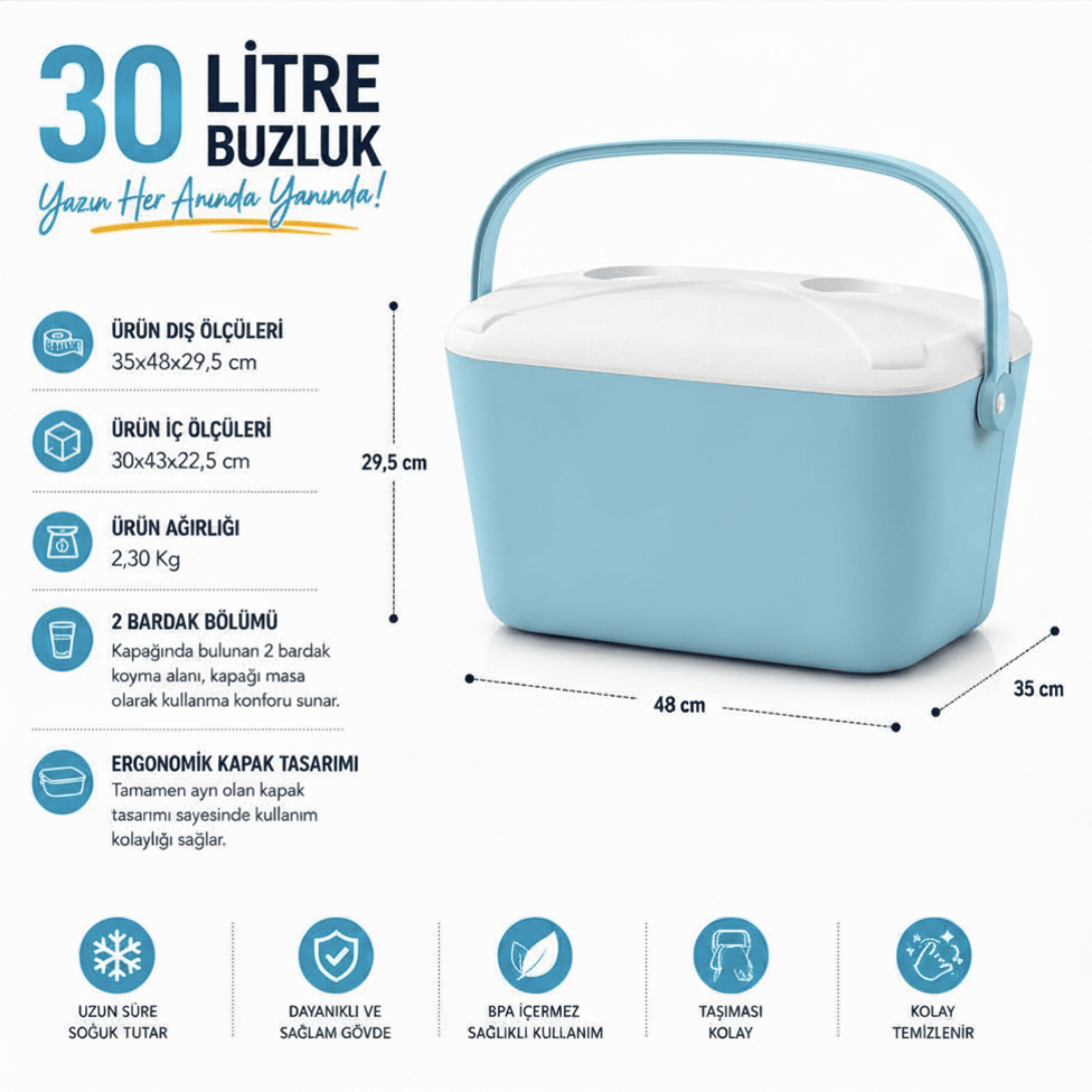 30 LT BUZZY BUZLUK TERMOS (1178 COOLER BOX)