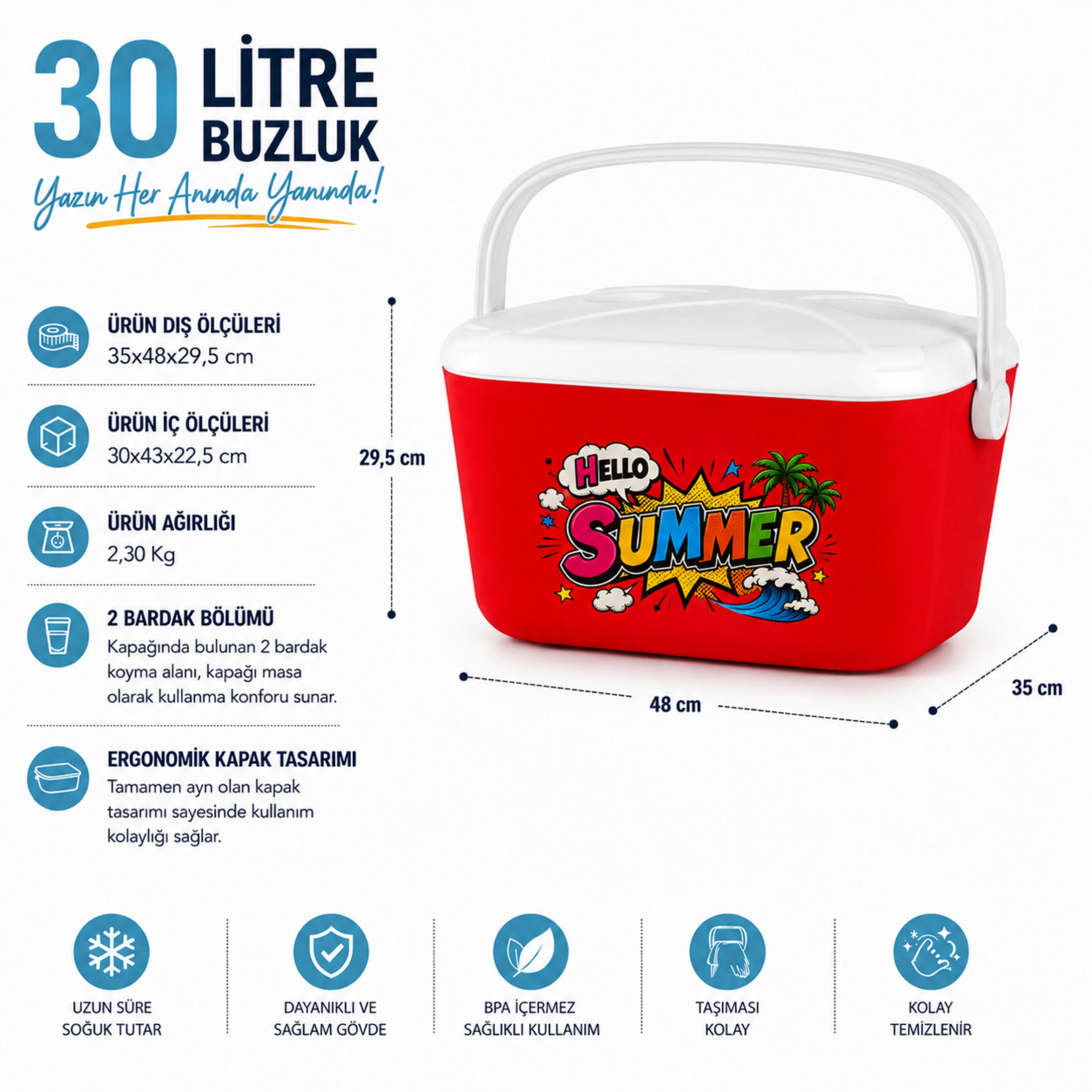 30 LT BUZZY RETRO BUZLUK TERMOS (1178 COOLER BOX)