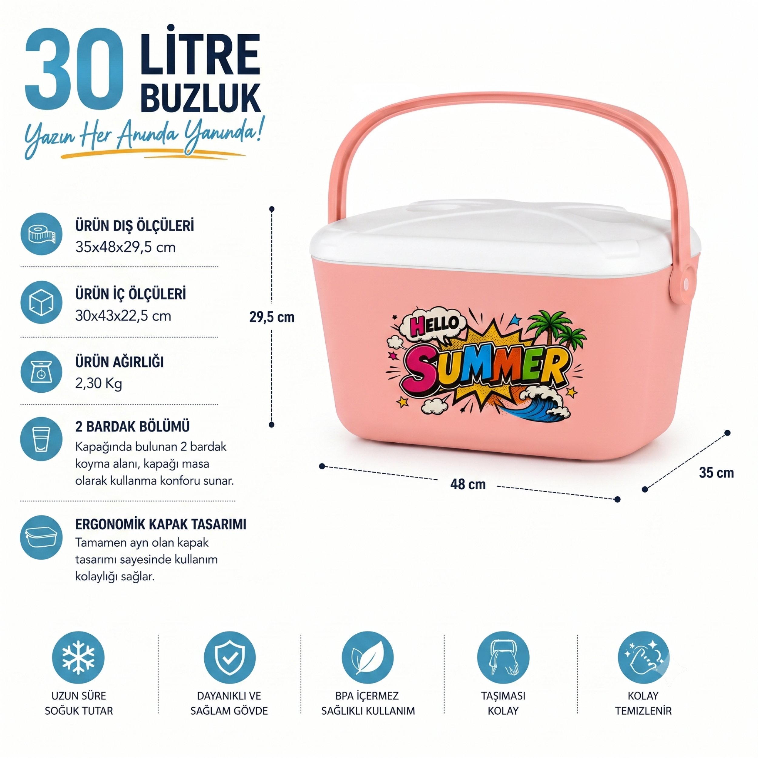 30 LT BUZZY RETRO BUZLUK TERMOS (1178 COOLER BOX)