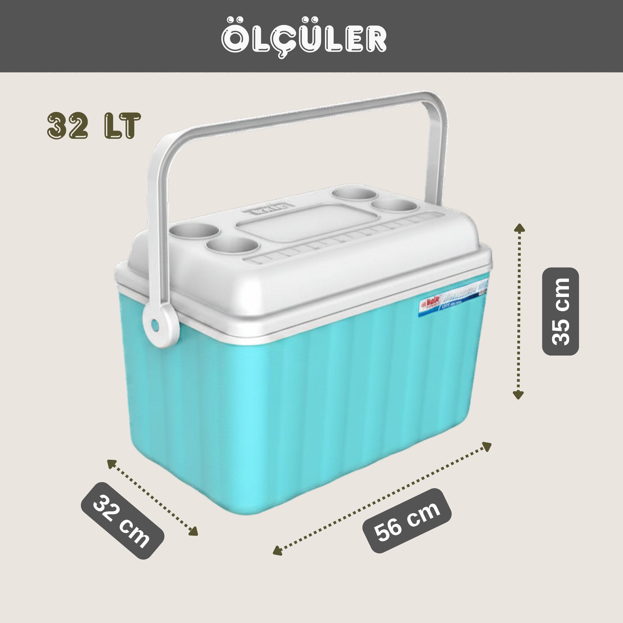 32 LT BUZLUK TERMOS (1015 COOLER BOX) AÇIK MAVİ