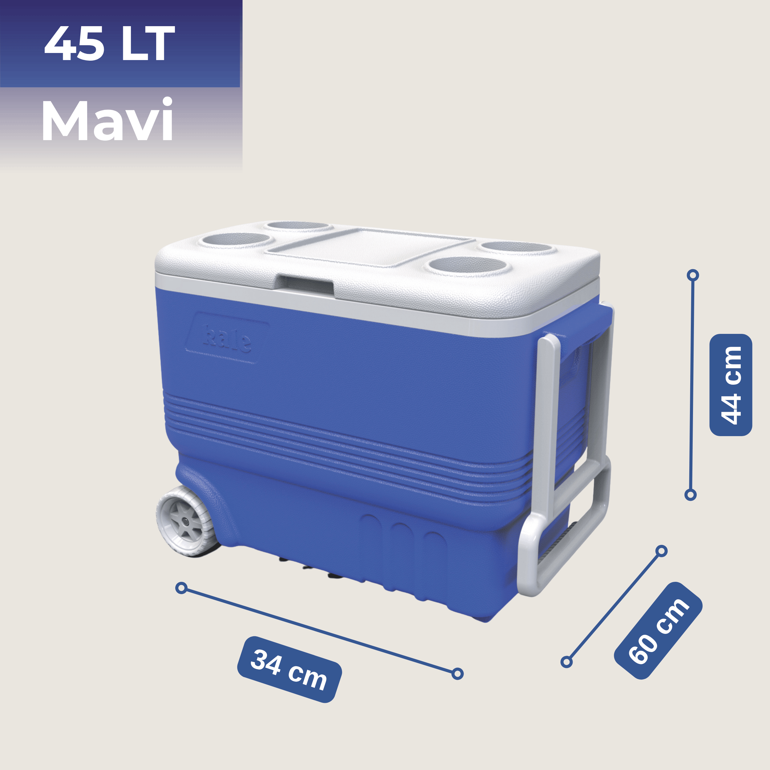 45 Lt Tekerlekli Buzluk Termos (1032 Wheled Cooler Box) 