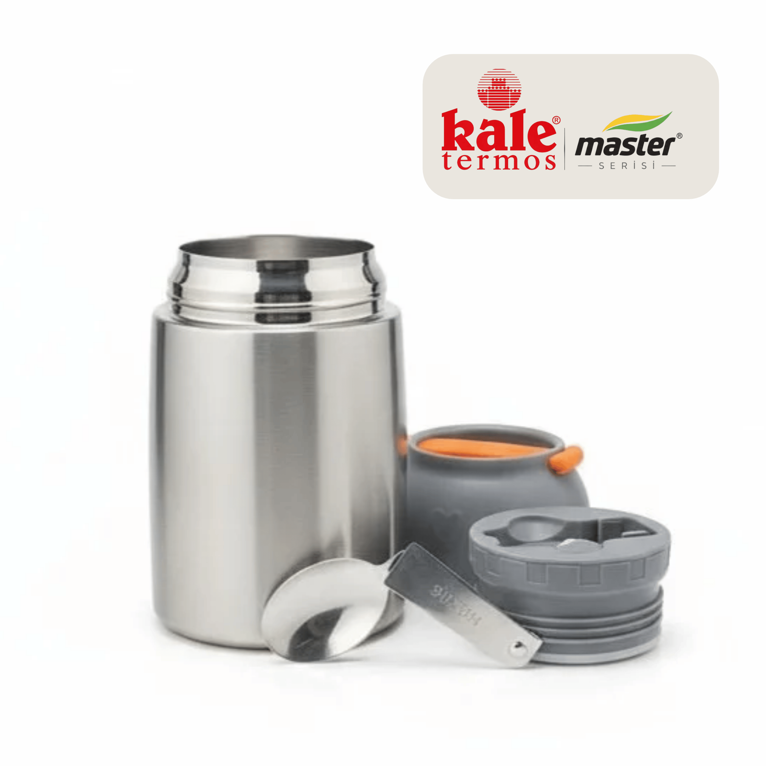 450 ml Çelik Yemek Termosu – 304 Paslanmaz Çelik Sıcak Soğuk Yemek ve Mama Kabı, Kaşıklı, Taşıma Kulplu