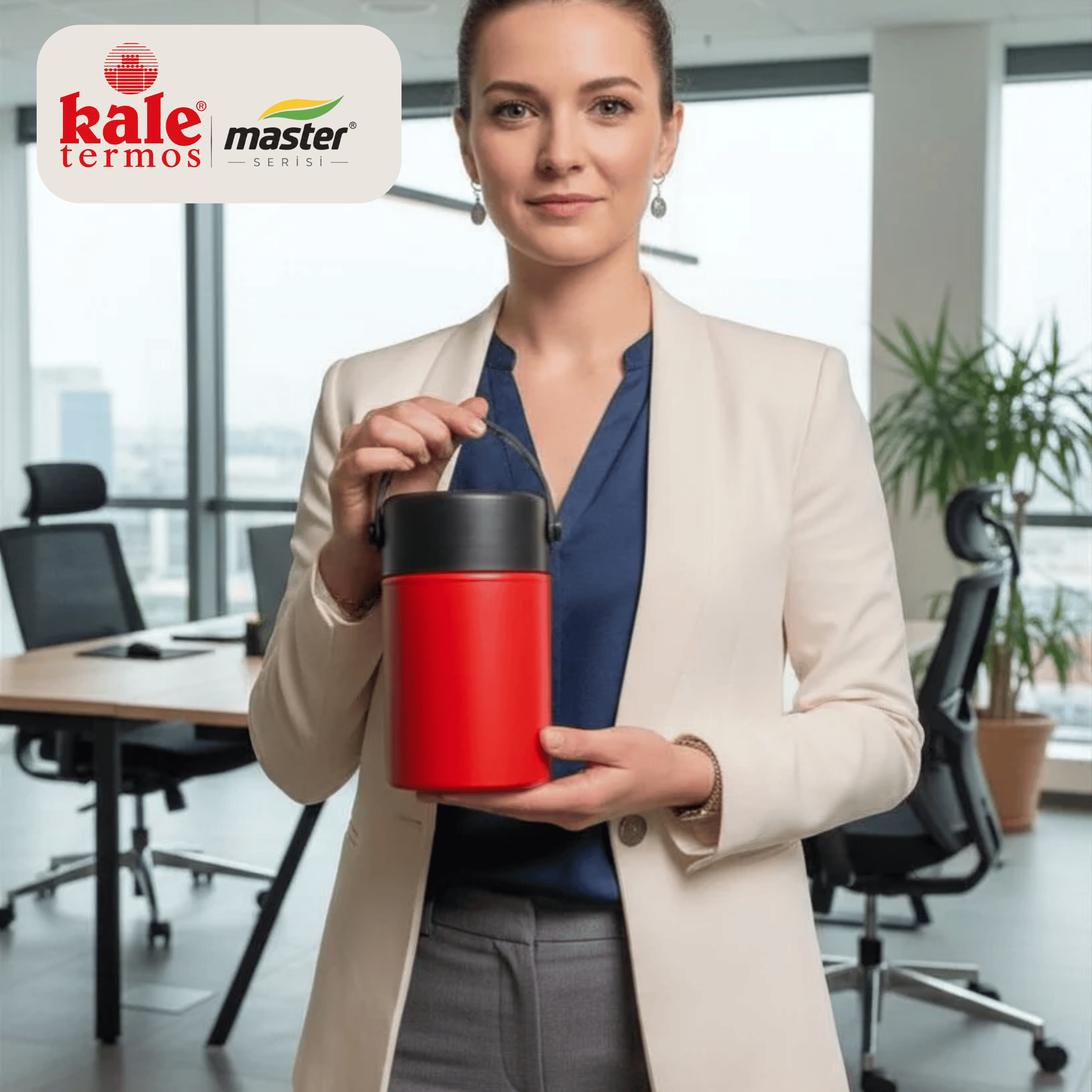 550 ml Çelik Yemek Termosu – 304 Paslanmaz Çelik Termal Yemek Kabı, Katlanabilir Kaşıklı ve Taşıma Kulplu