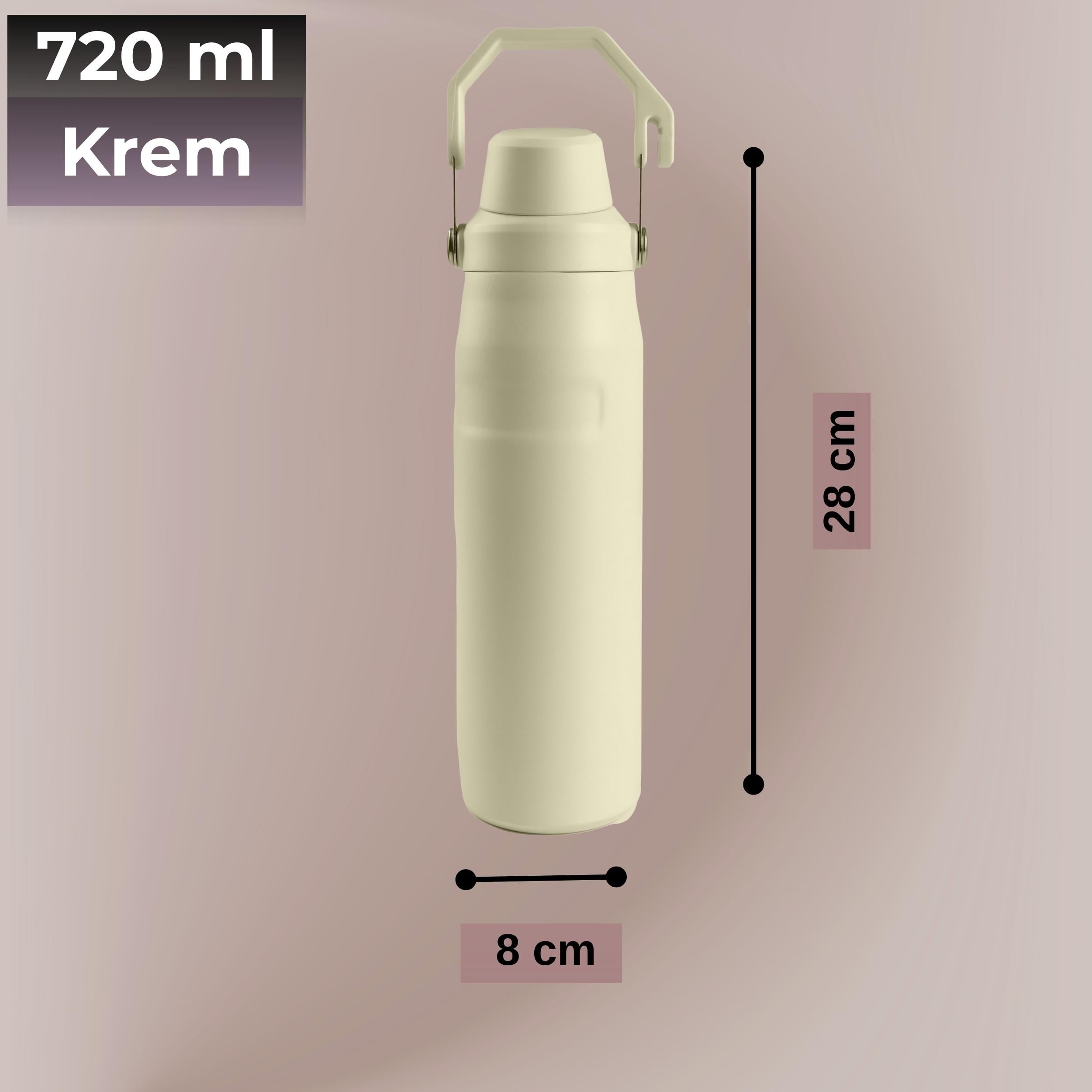 720 ml Paslanmaz Çelik Çift Katmanlı Termos Krem