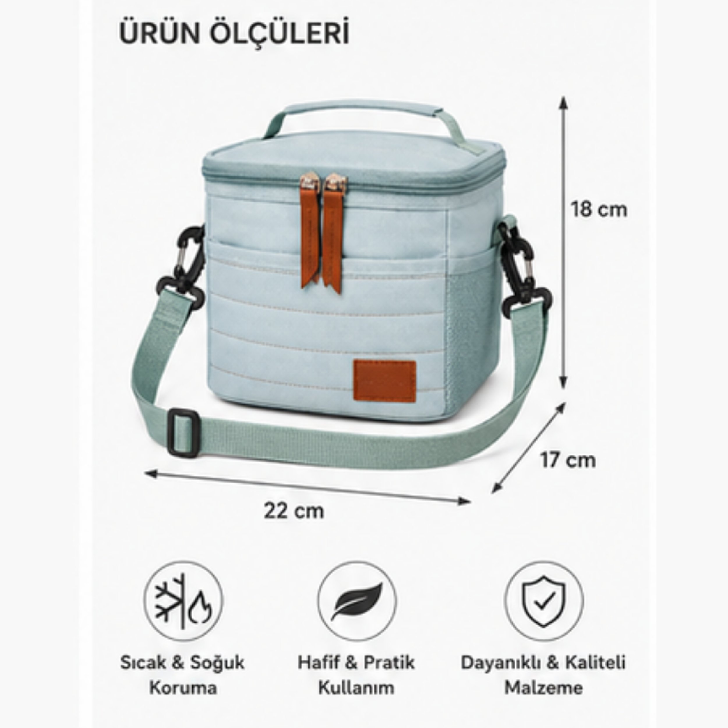 Bebek Termal Mama Çantası-Çift Saplı (El & Omuz), Çoklu File Cep