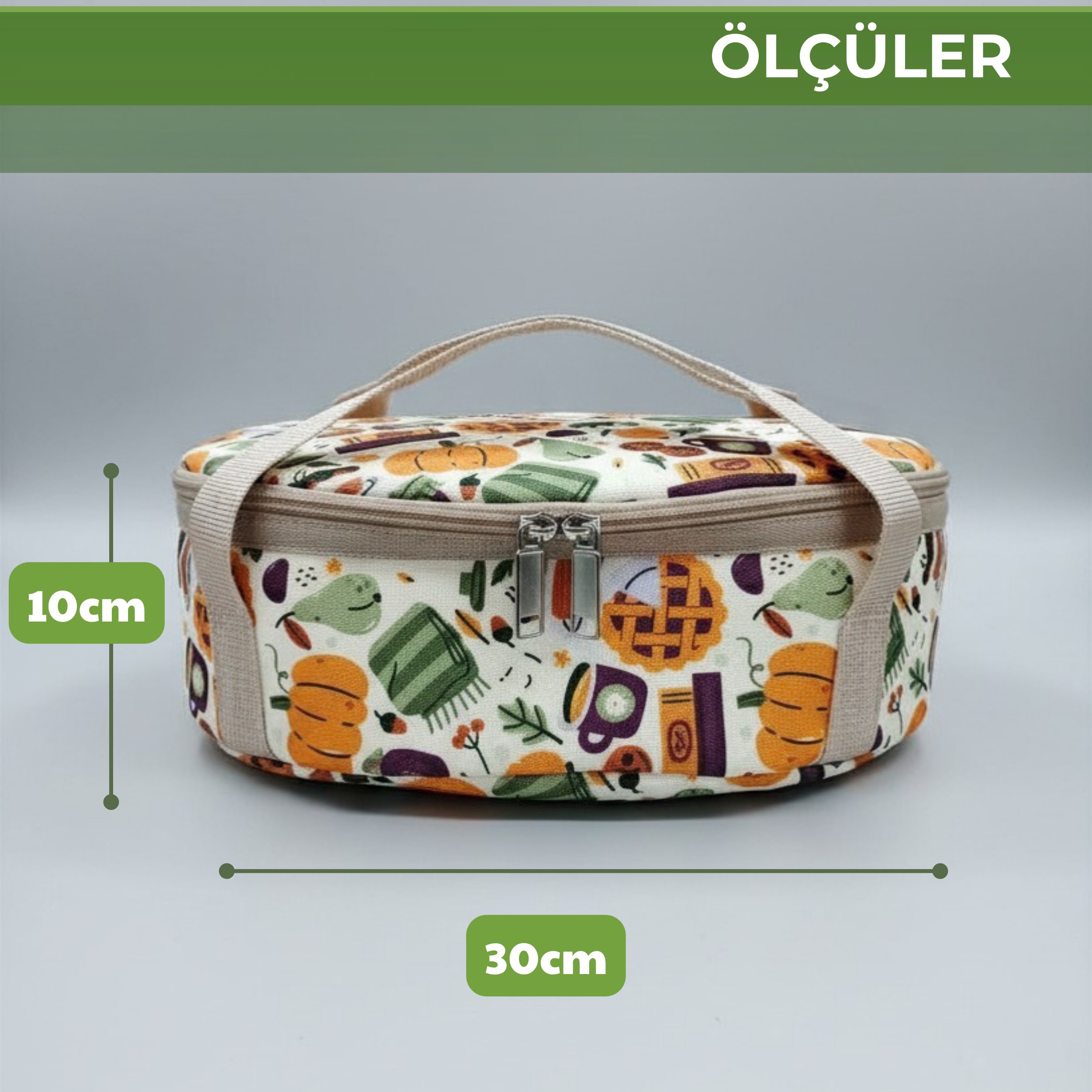 Borcam Termal Çantası-Yemek çantası-30 Cm Yuvarlak