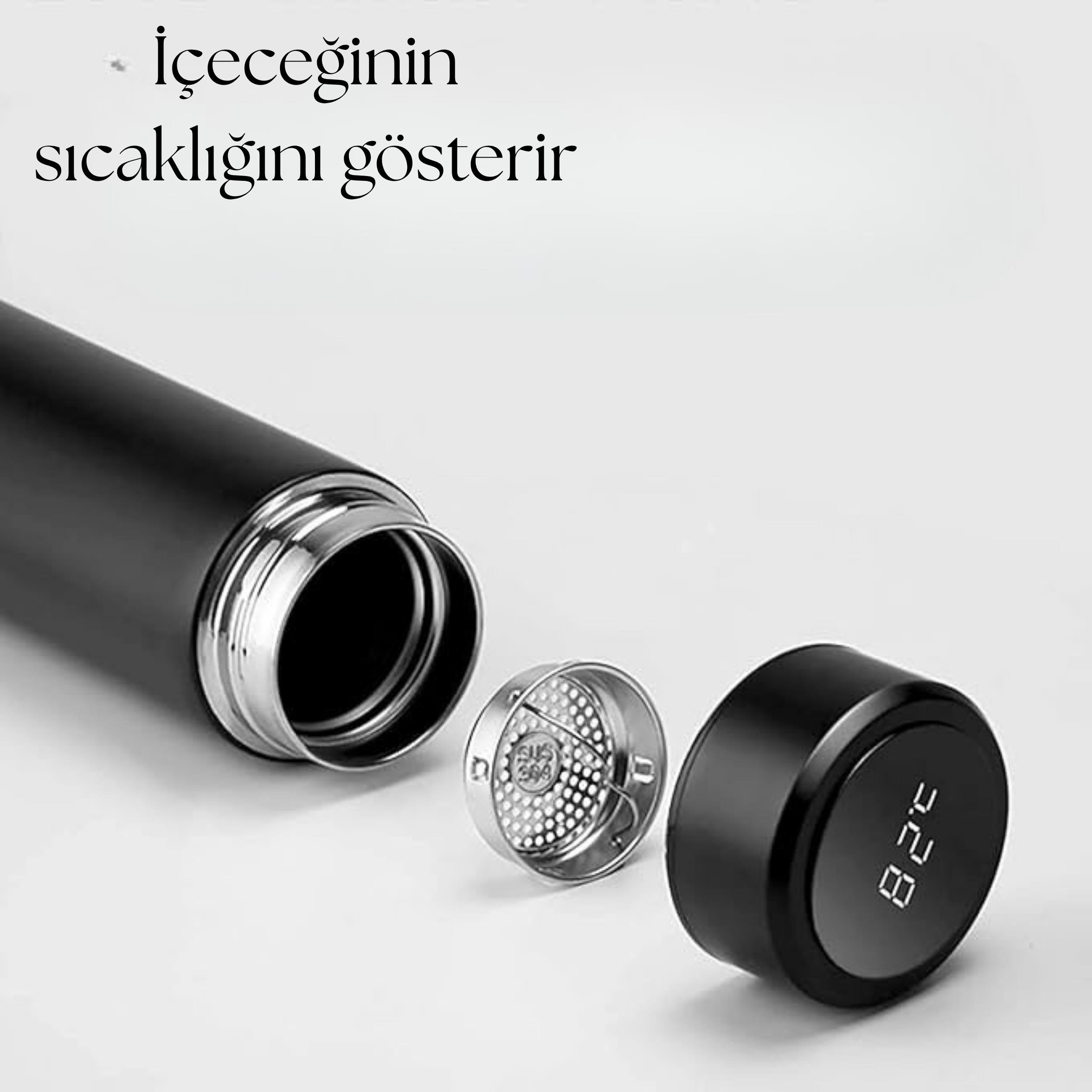 Çelik Dijital Led Sıcaklık Göstergeli Akıllı Termos Matara 400 ml