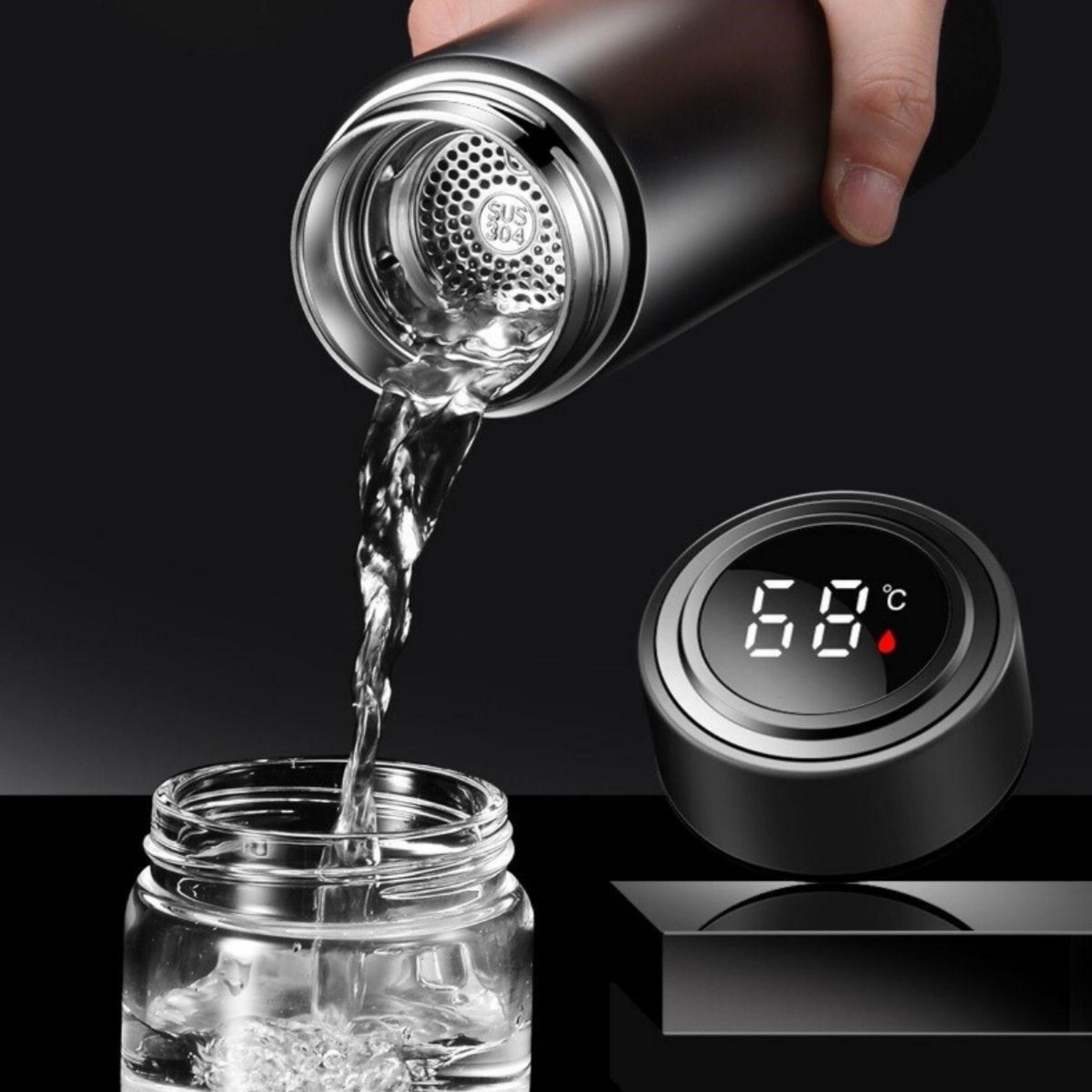 Çelik Dijital Led Sıcaklık Göstergeli Akıllı Termos Matara 400 ml