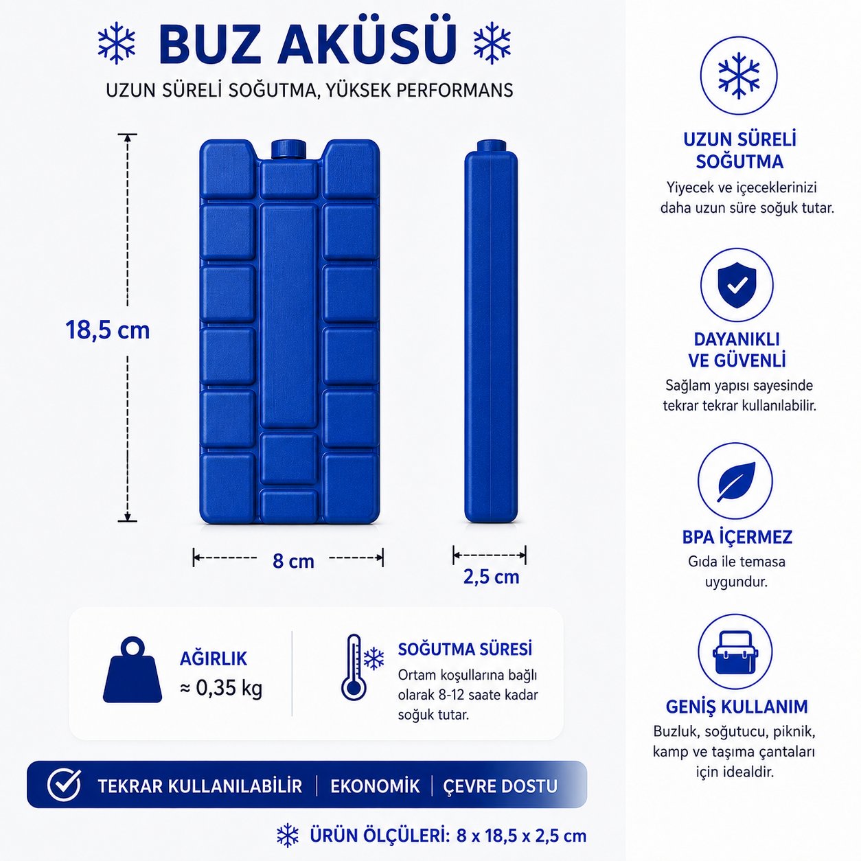 K-350 Buz Aküsü ( İce Pack ) -6 Lı