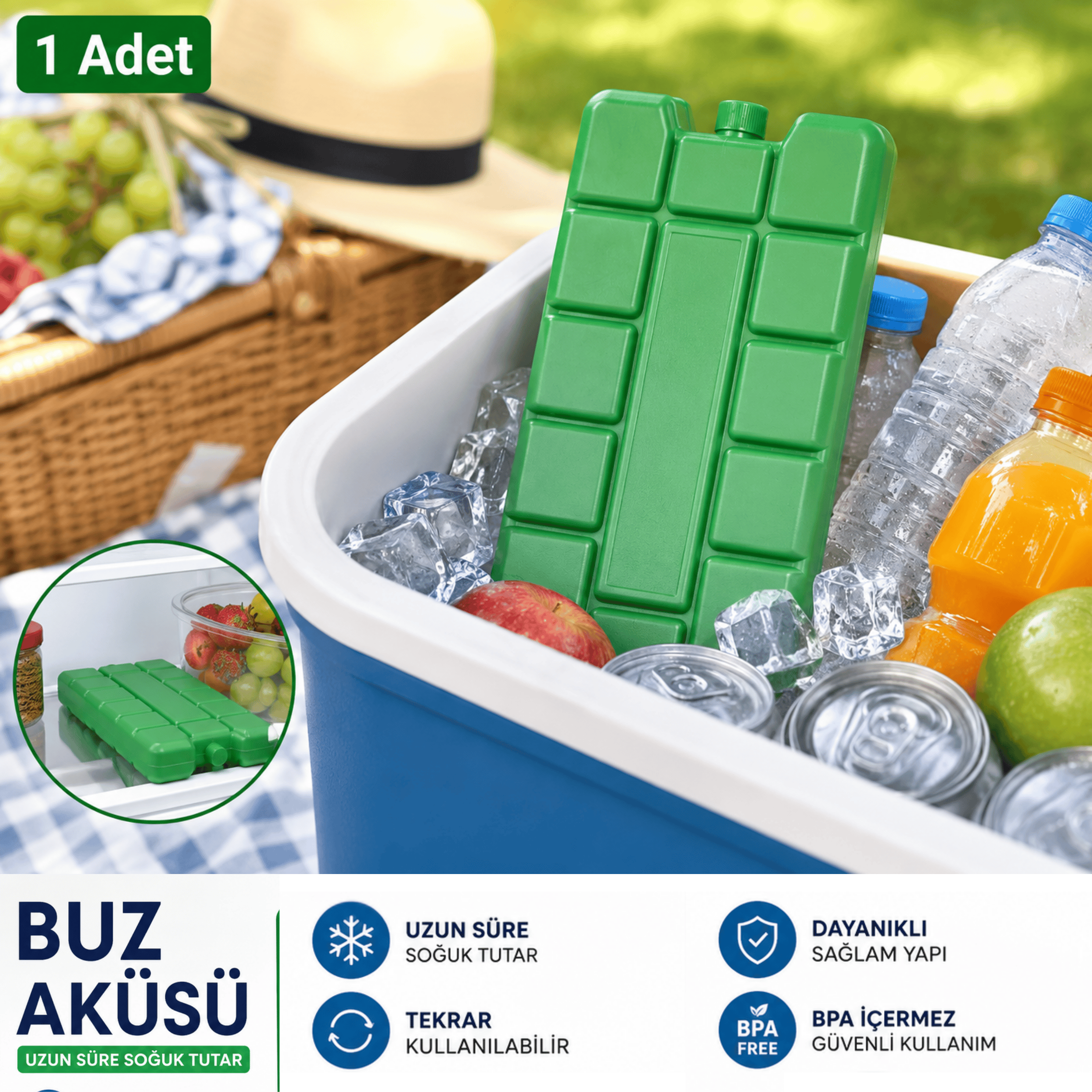 K-350 BUZ AKÜSÜ ( İCE PACK )  YEŞİL