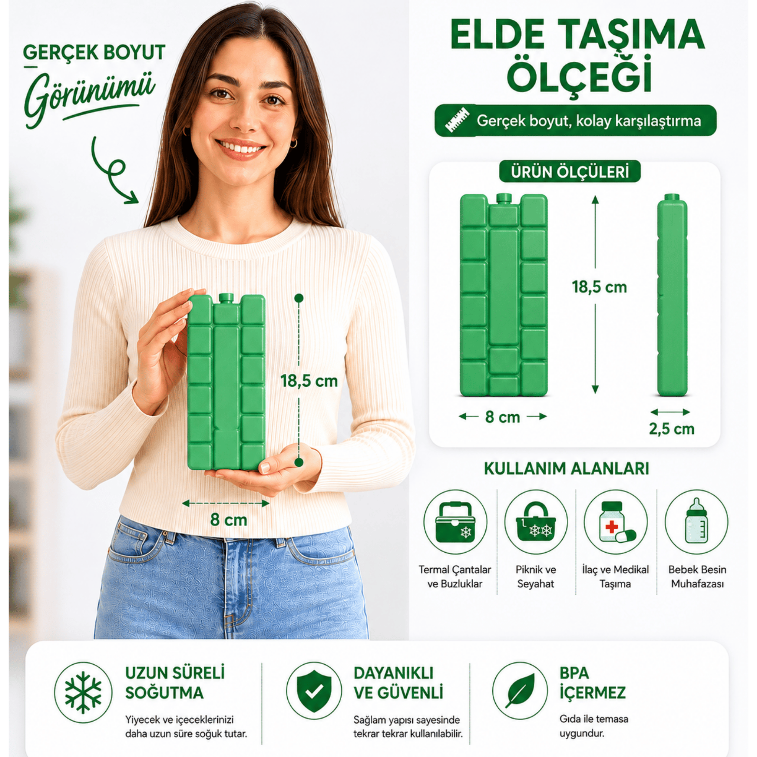 K-350 BUZ AKÜSÜ ( İCE PACK )  YEŞİL