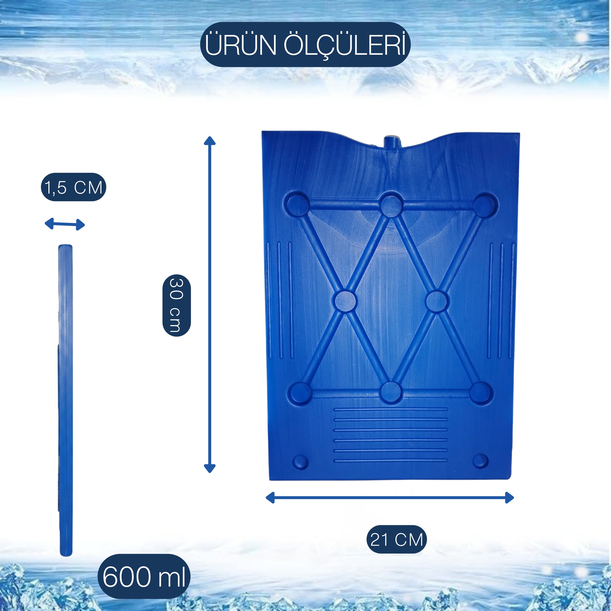 K-600 BUZ AKÜSÜ ( İCE PACK ) MAVİ
