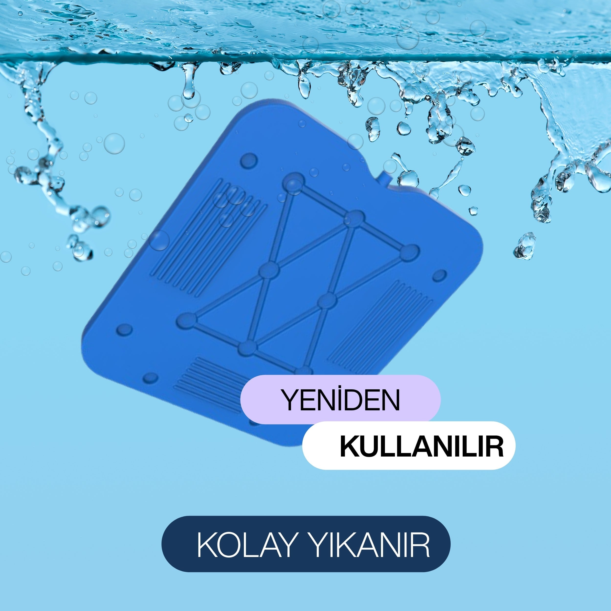 K-600 BUZ AKÜSÜ ( İCE PACK ) MAVİ