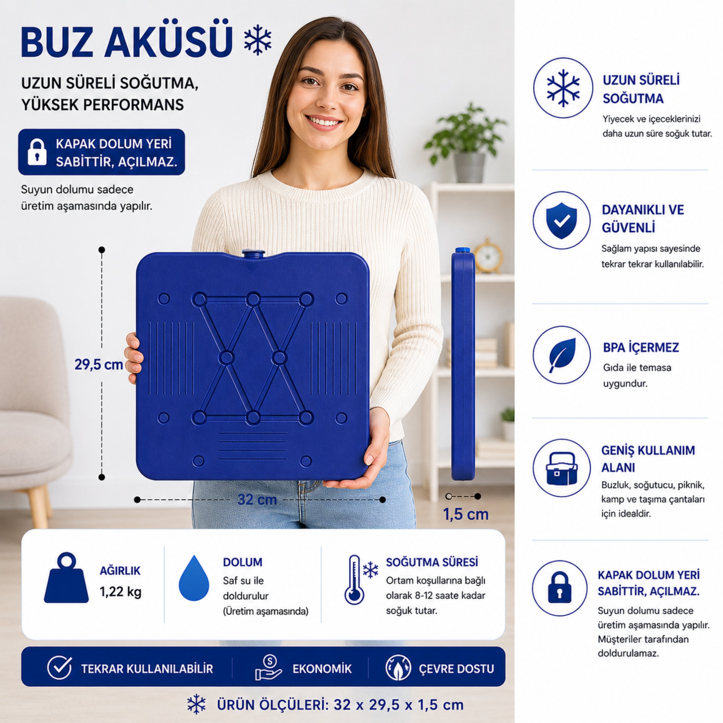 K-700 BUZ AKÜSÜ( İCE PACK ) -2Lİ