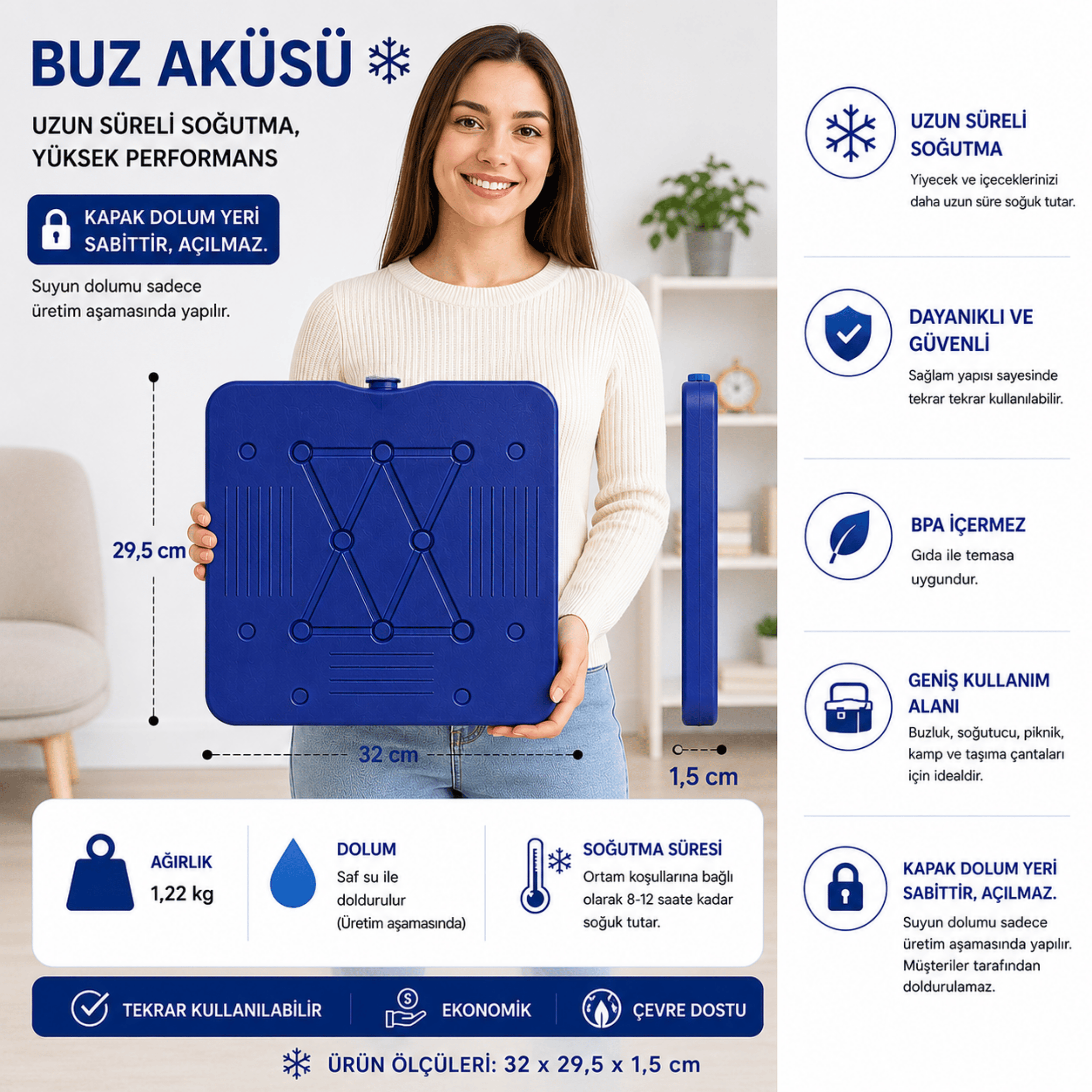 K-700 BUZ AKÜSÜ( İCE PACK ) -4 LÜ