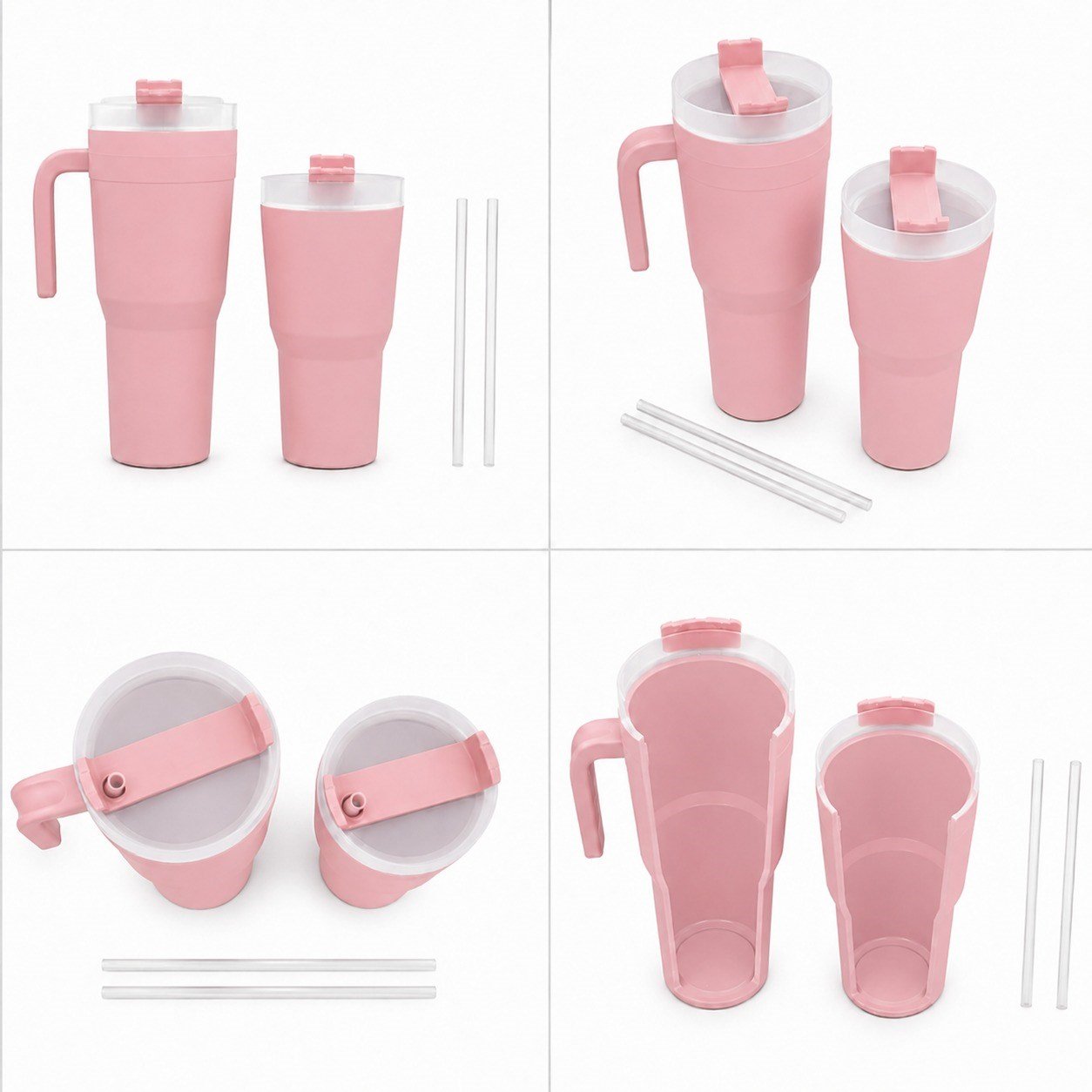 Kale Sippro Mug İç İçe Geçen 2'li Pipetli Suluk Seti 1250 ml + 750 ml