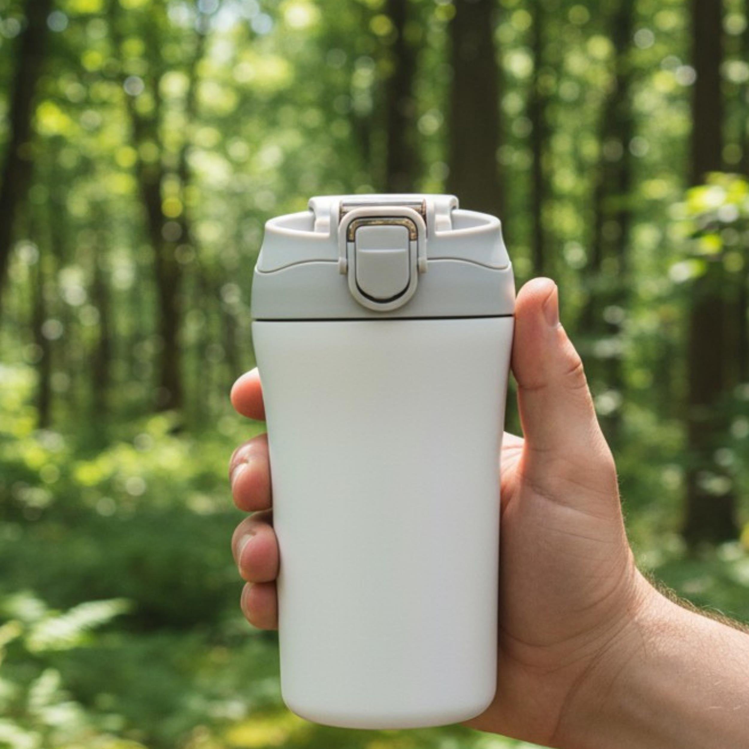 Paslanmaz Çelik Bardak Mug Termos 380 ml  Çift Katmanlı, Sızdırmaz Kapaklı