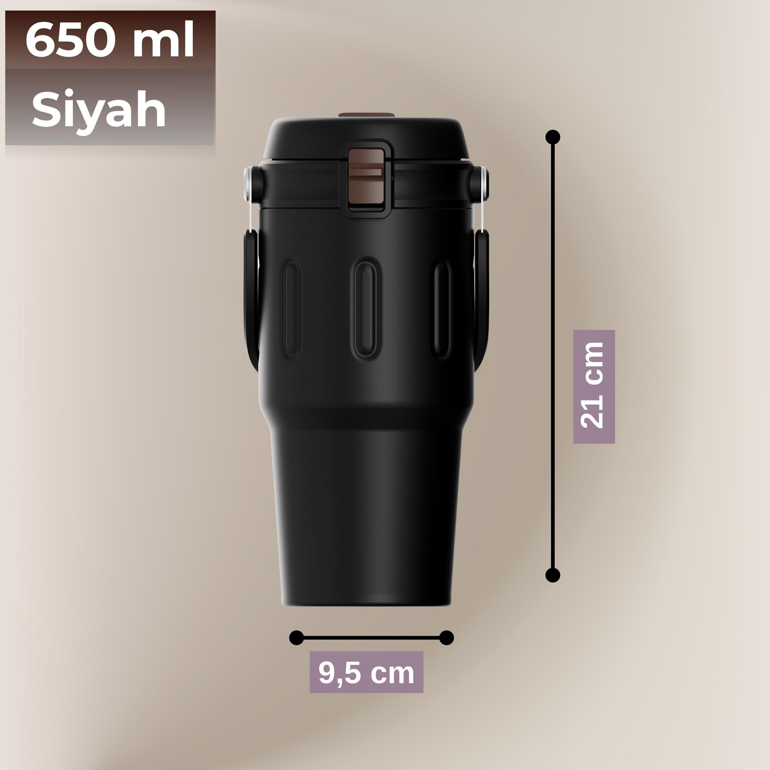 Paslanmaz Çelik Termos 650 ml -Sızdırmaz Kapak,Geniş Ağızlı